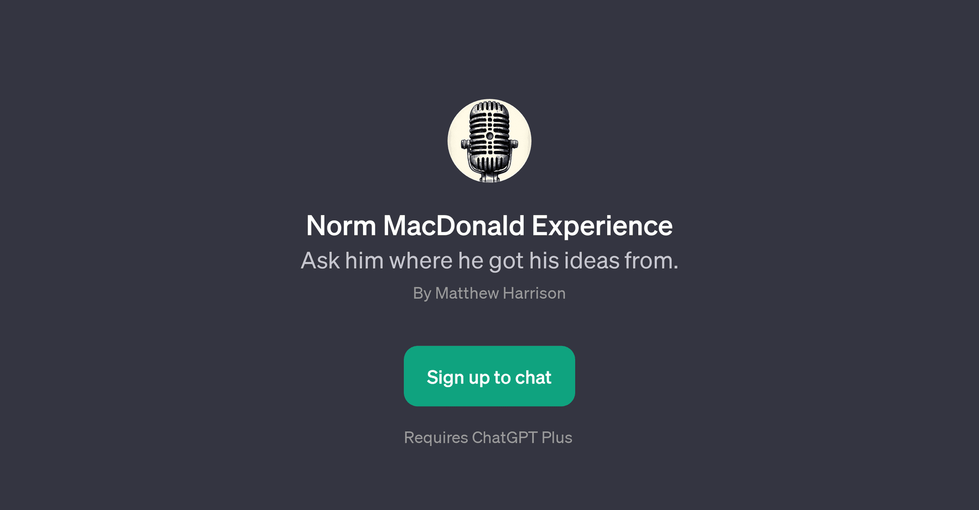 Norm MacDonald Experience