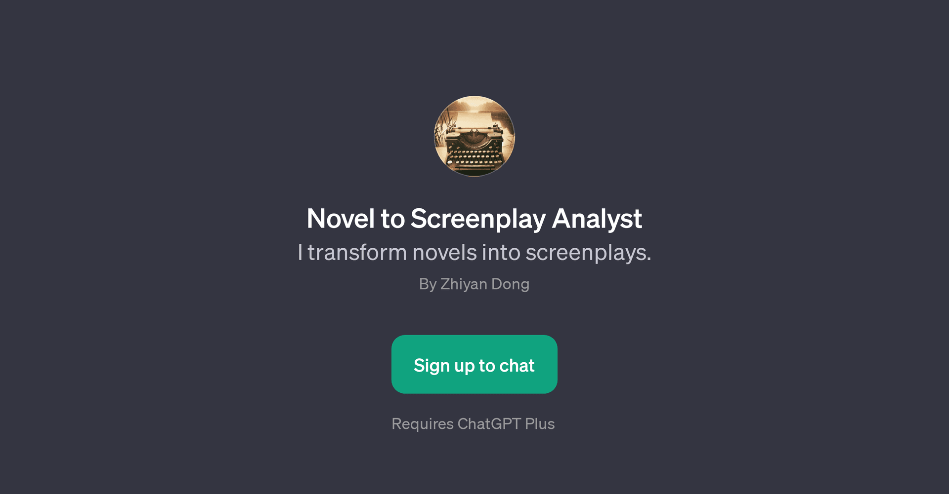 Novel to Screenplay Analyst
