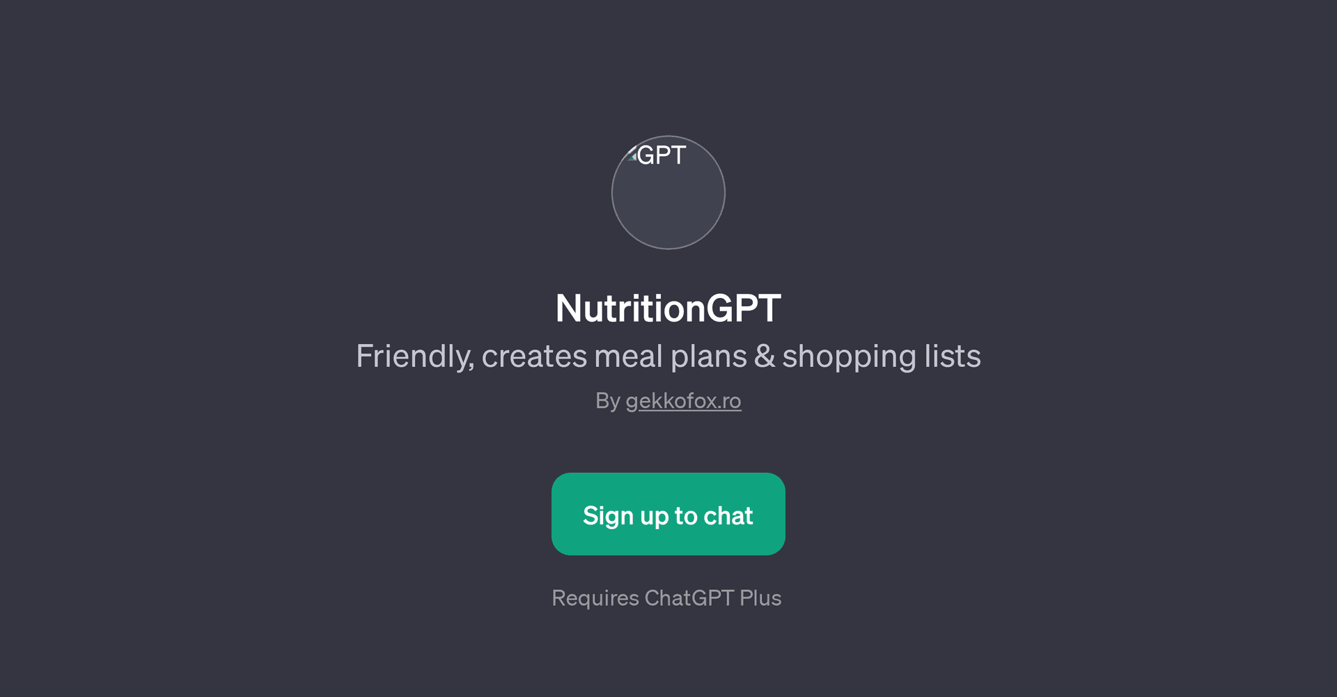NutritionGPT