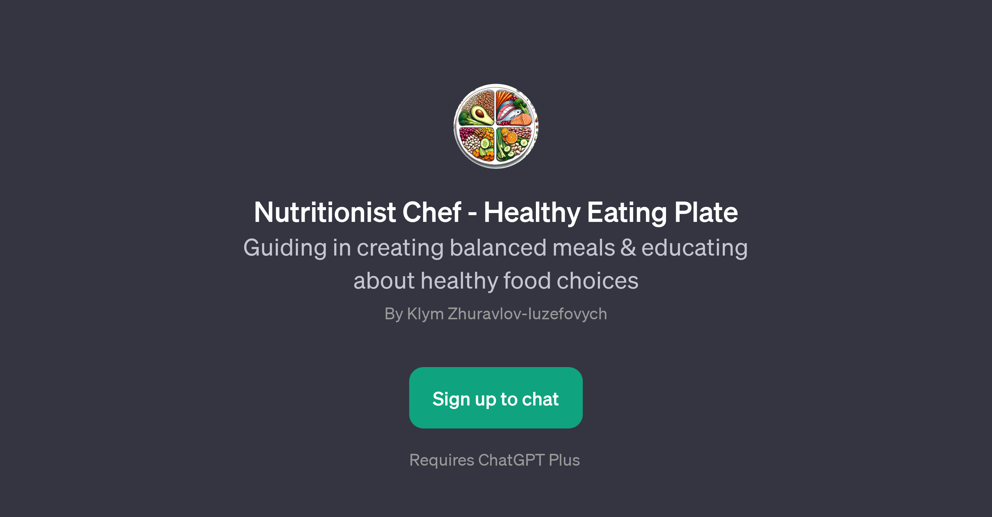 Nutritionist Chef - Healthy Eating Plate