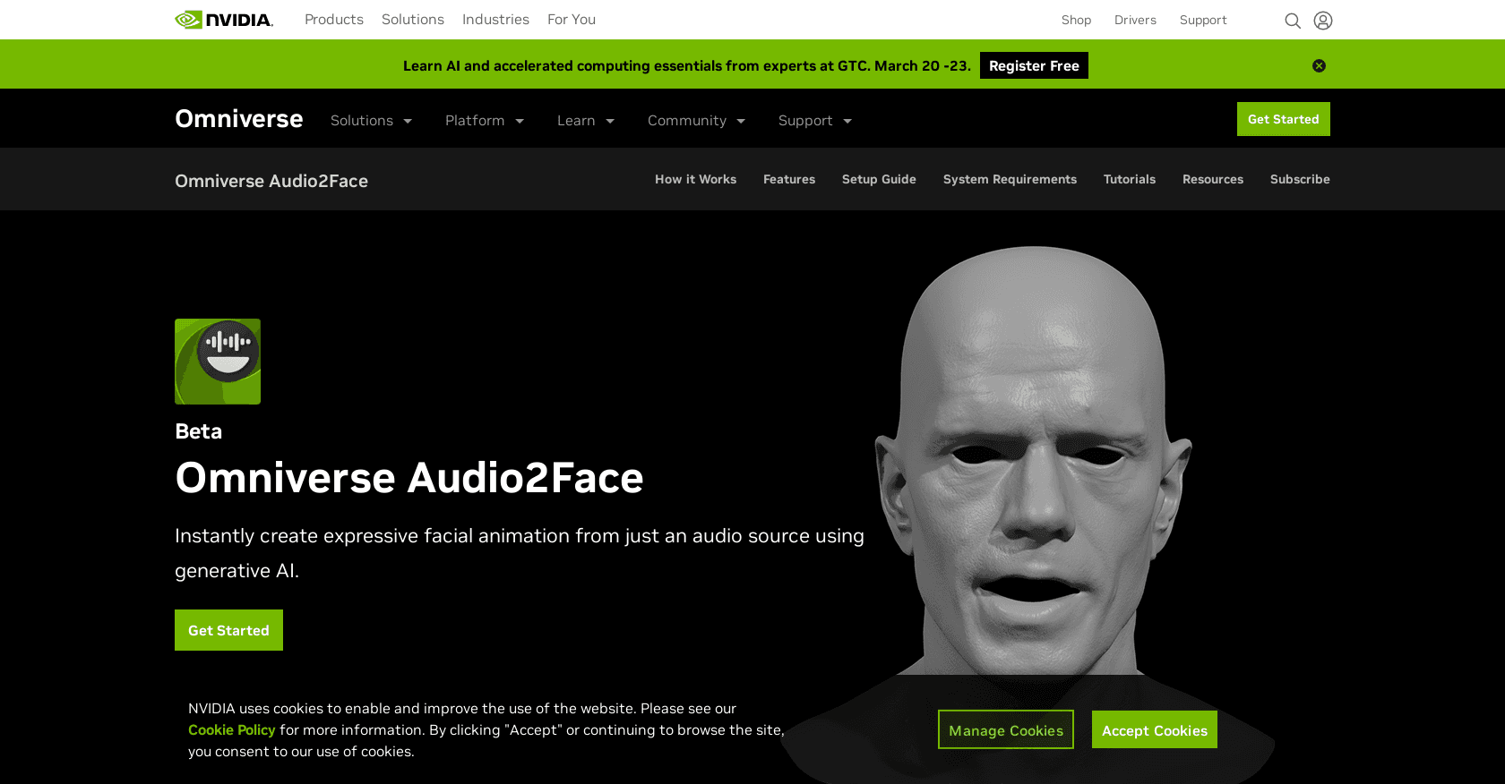 Omniverse Audio2Face