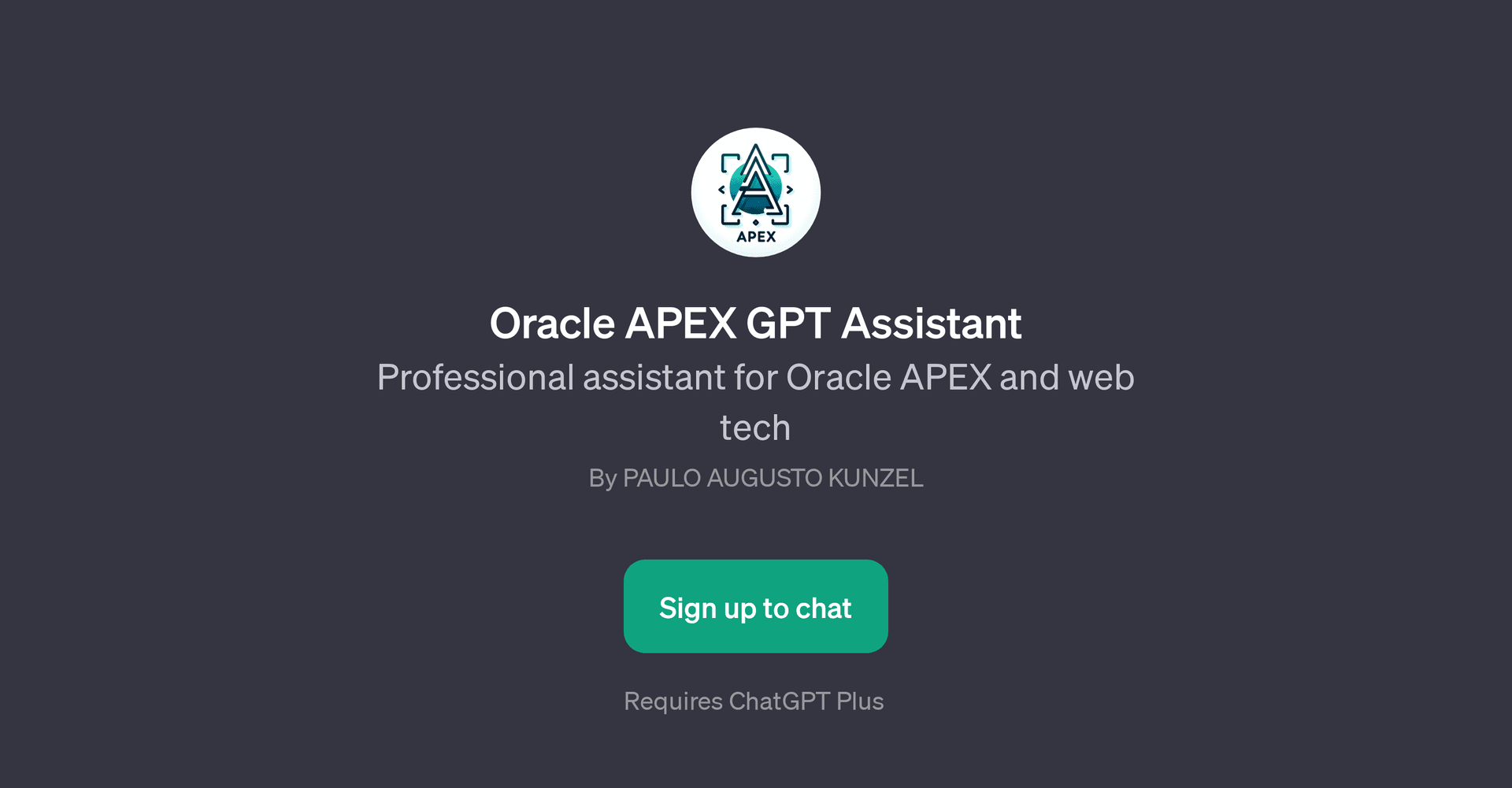 Oracle APEX GPT Assistant