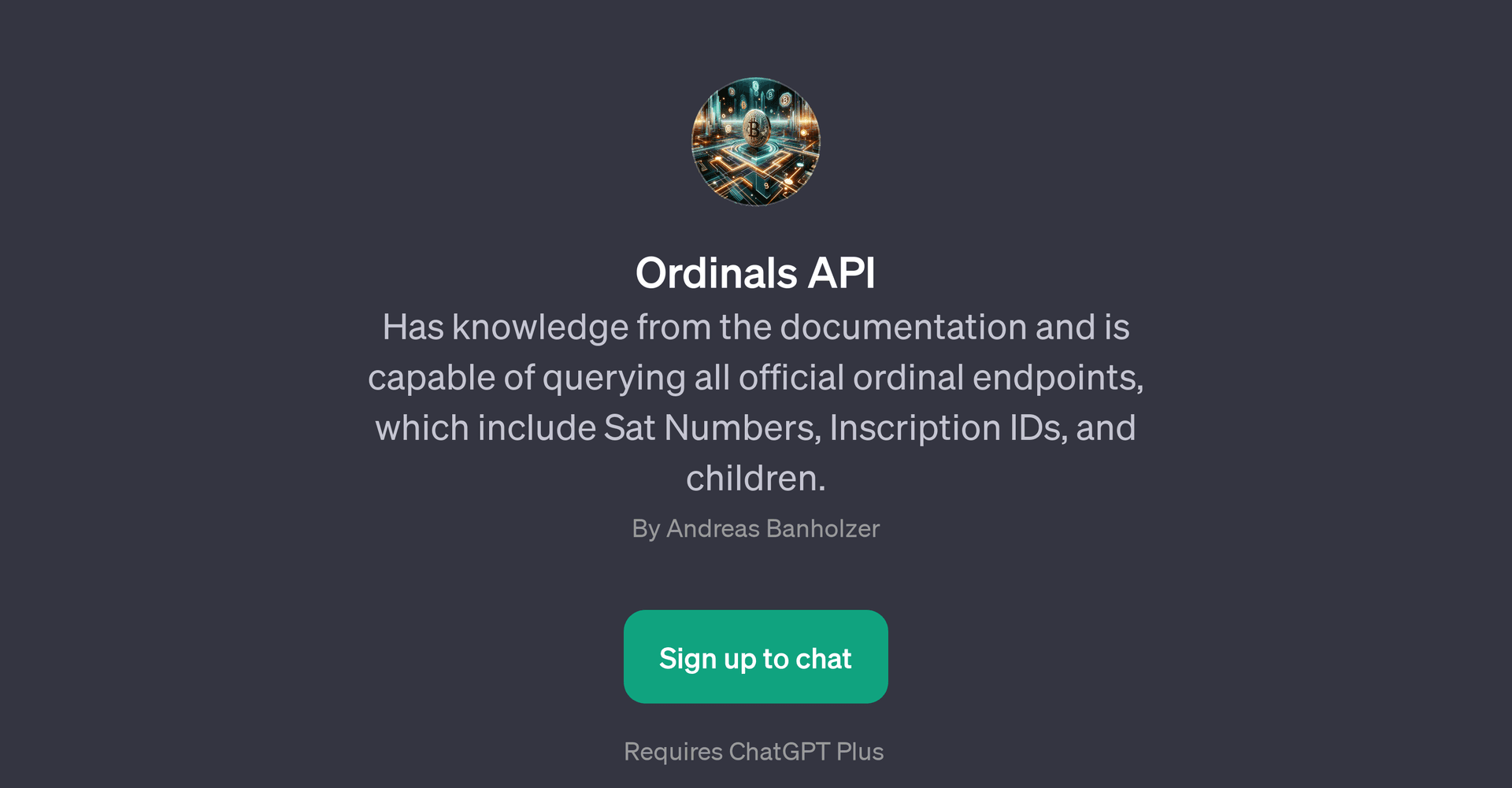 Ordinals API
