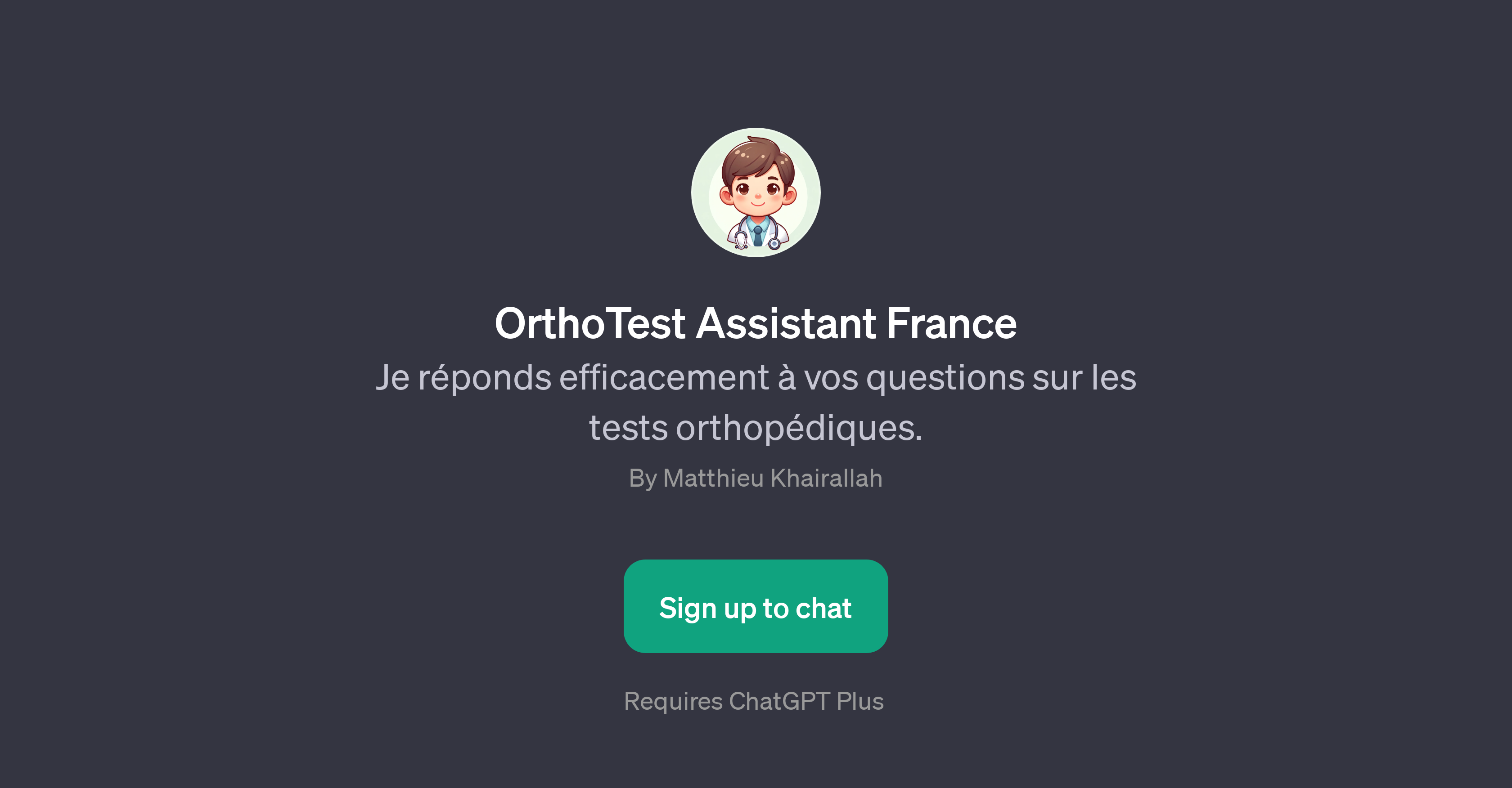 OrthoTest Assistant France
