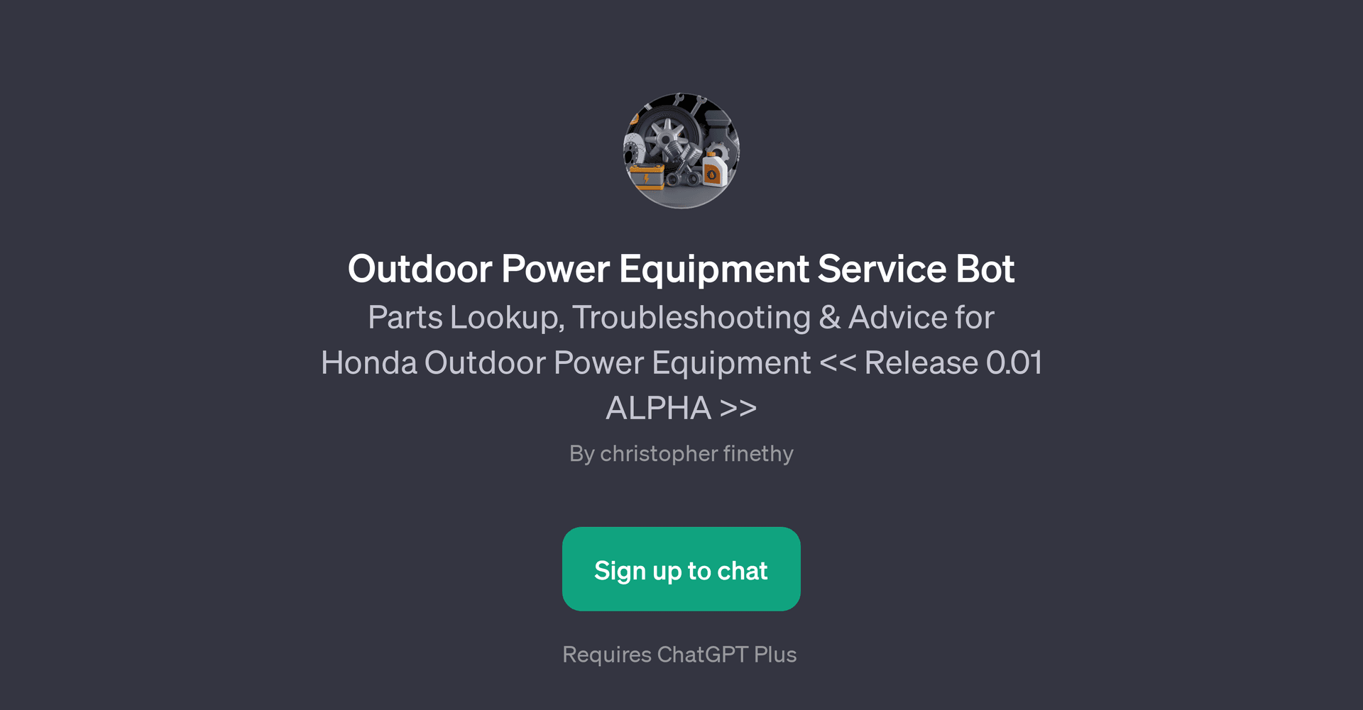 Outdoor Power Equipment Service Bot