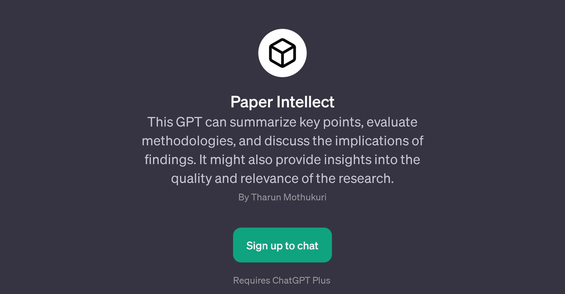 Paper Intellect
