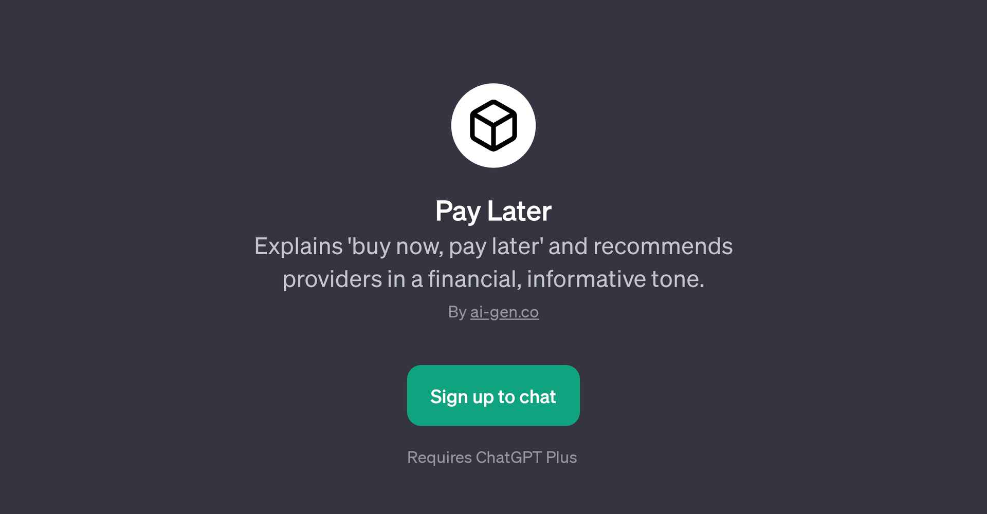 Pay Later