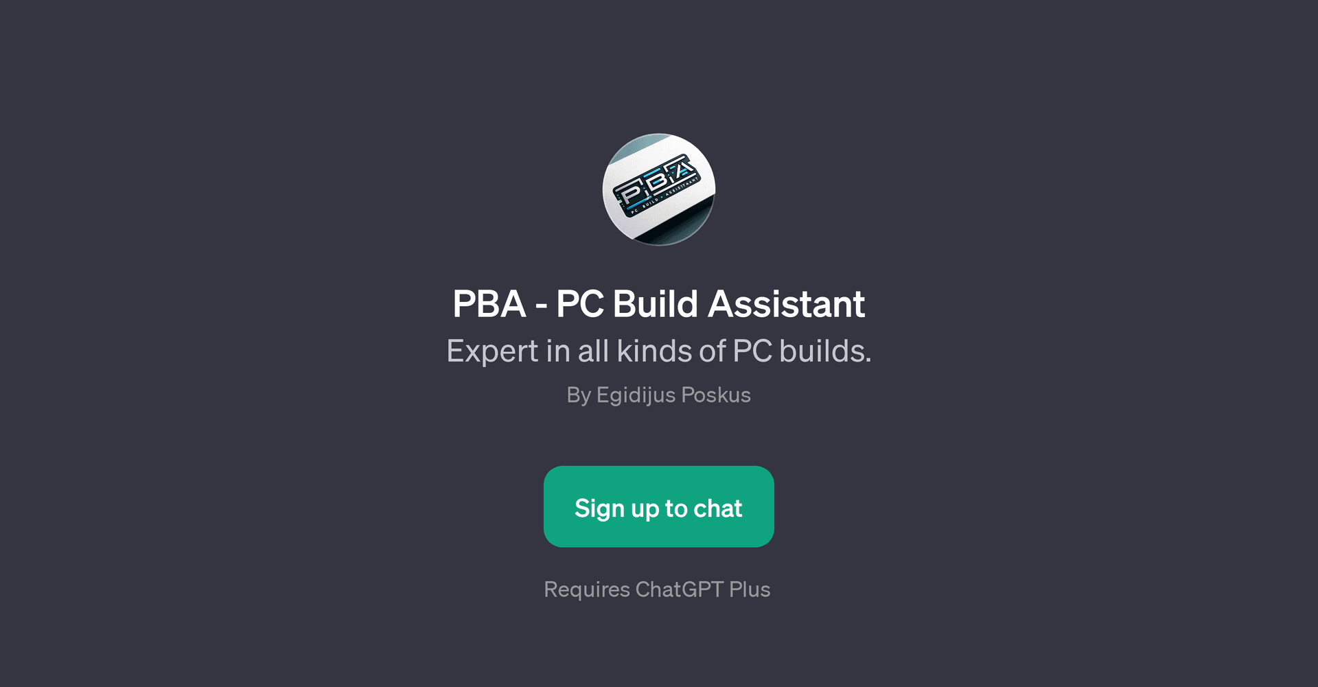 PBA - PC Build Assistant