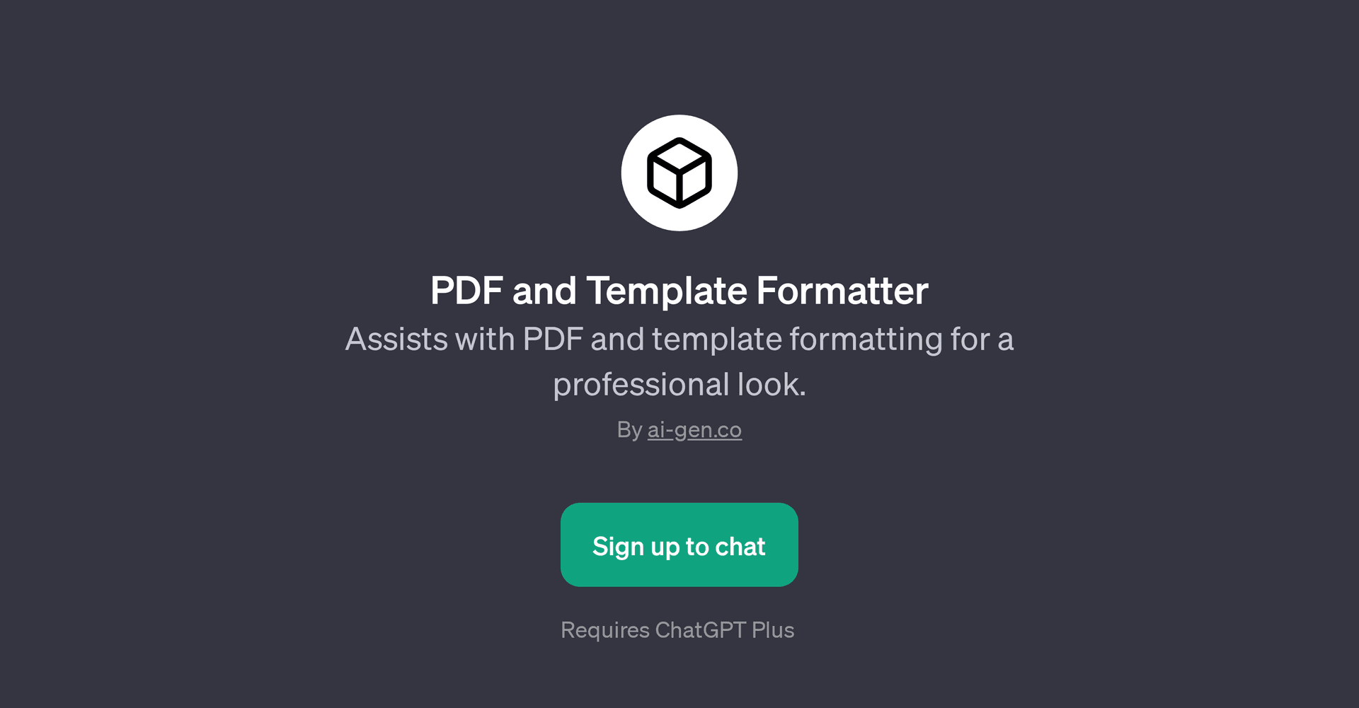 PDF and Template Formatter