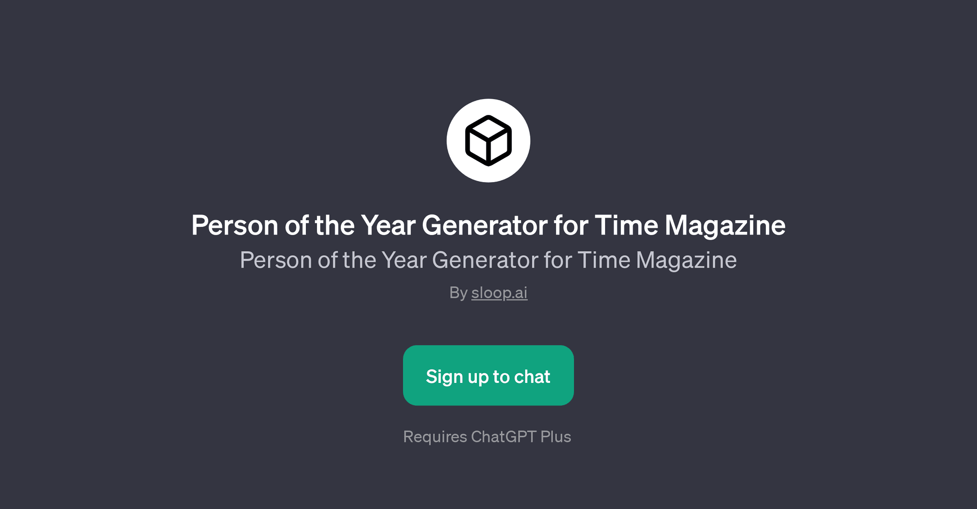 Person of the Year Generator for Time Magazine