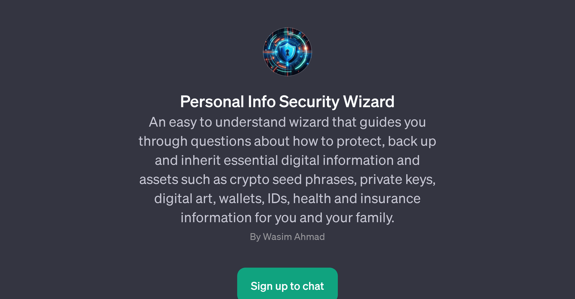 Personal Info Security Wizard
