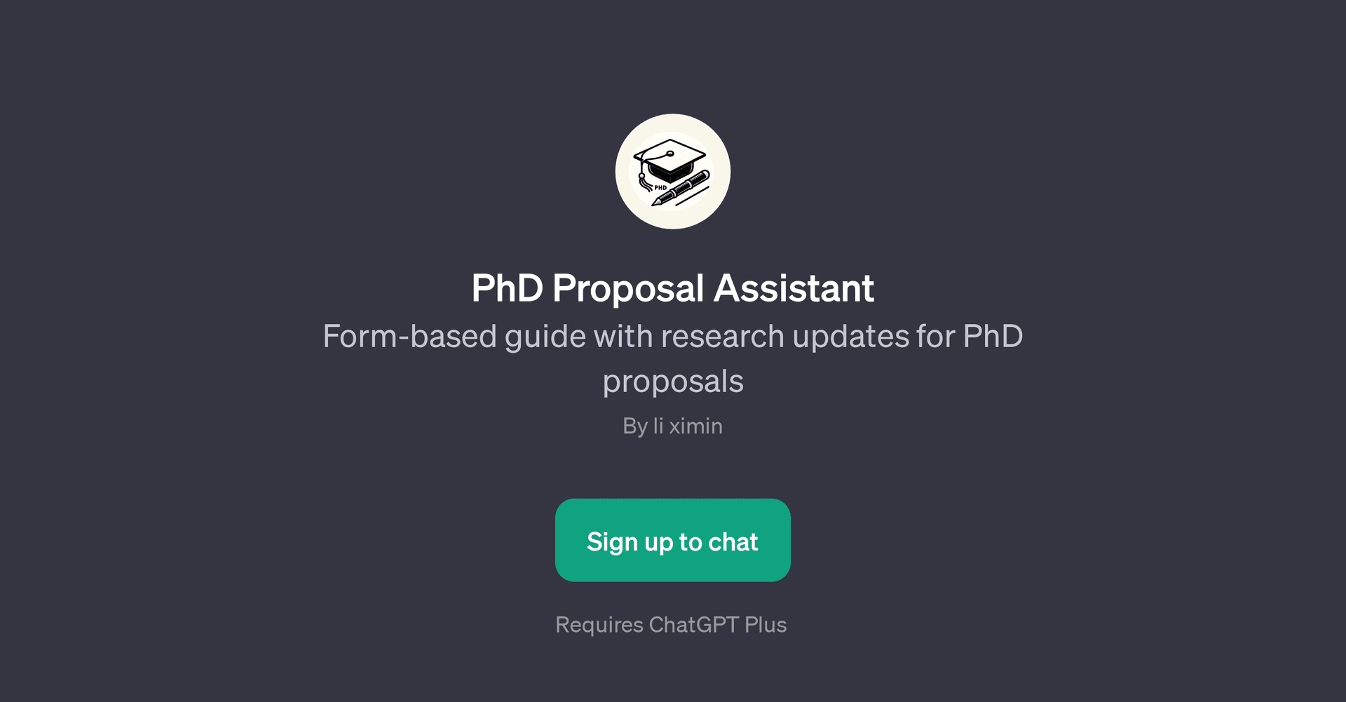 PhD Proposal Assistant