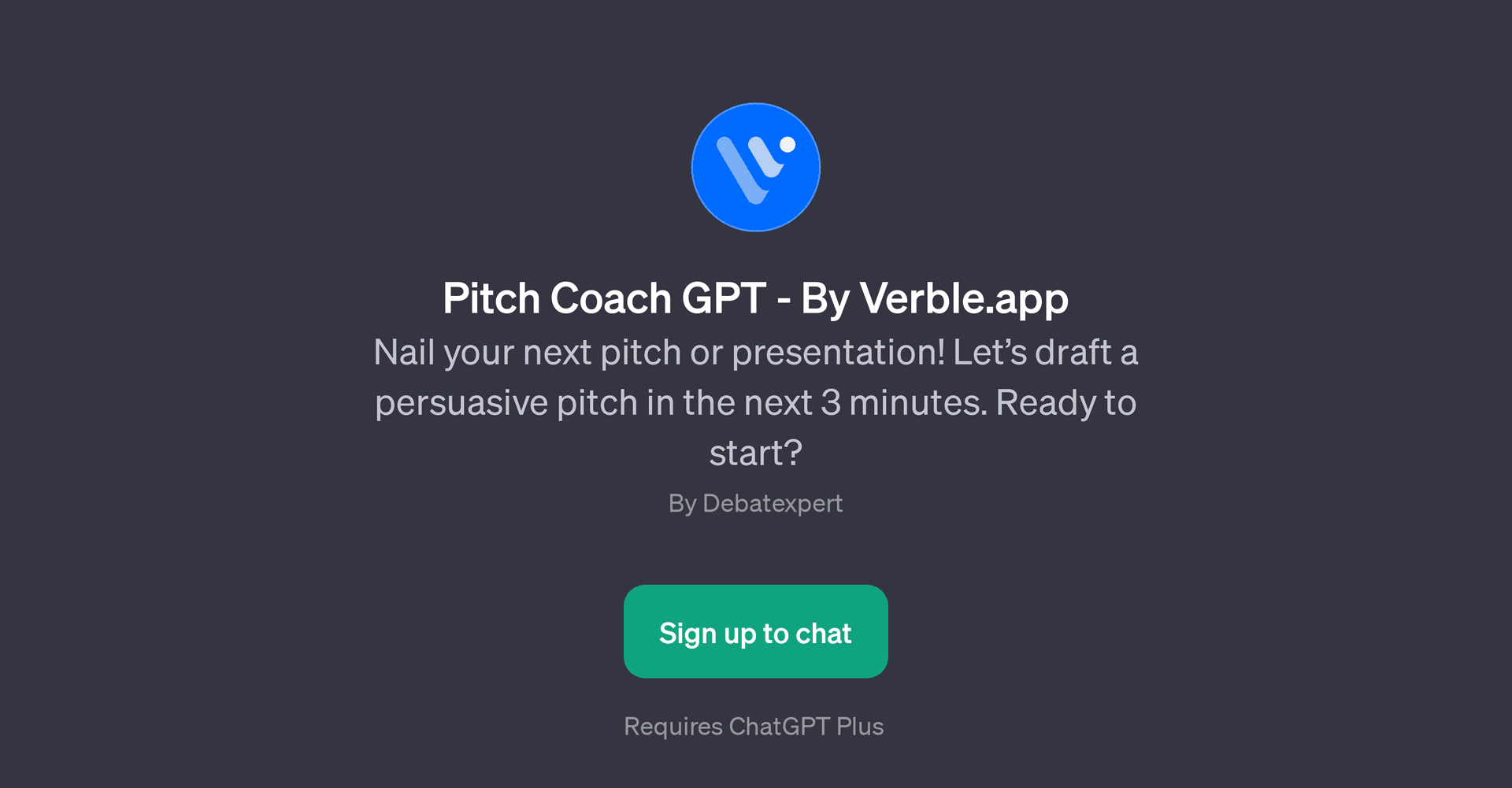 Pitch Coach GPT - By Verble.app
