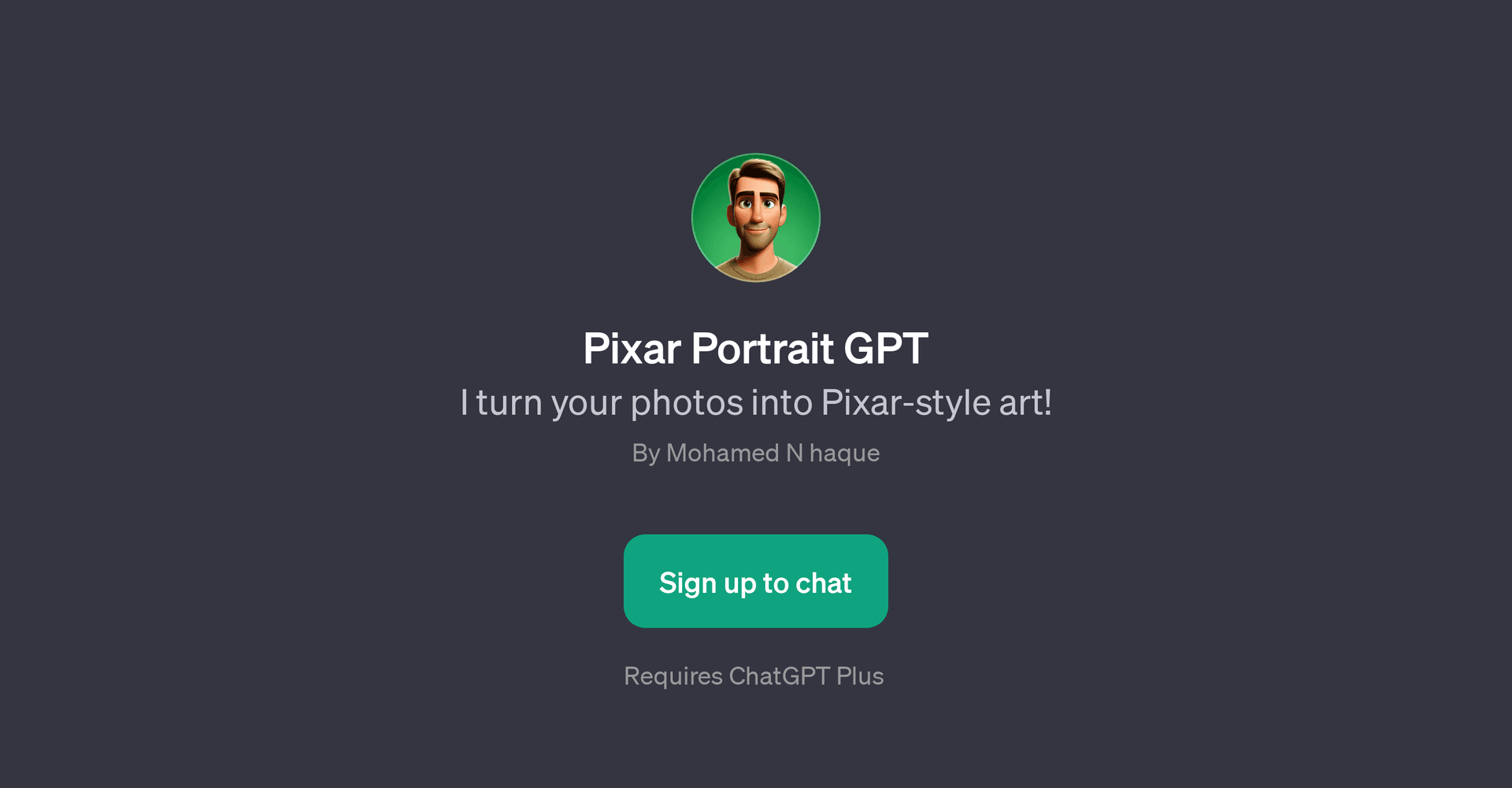 Pixar Portrait GPT