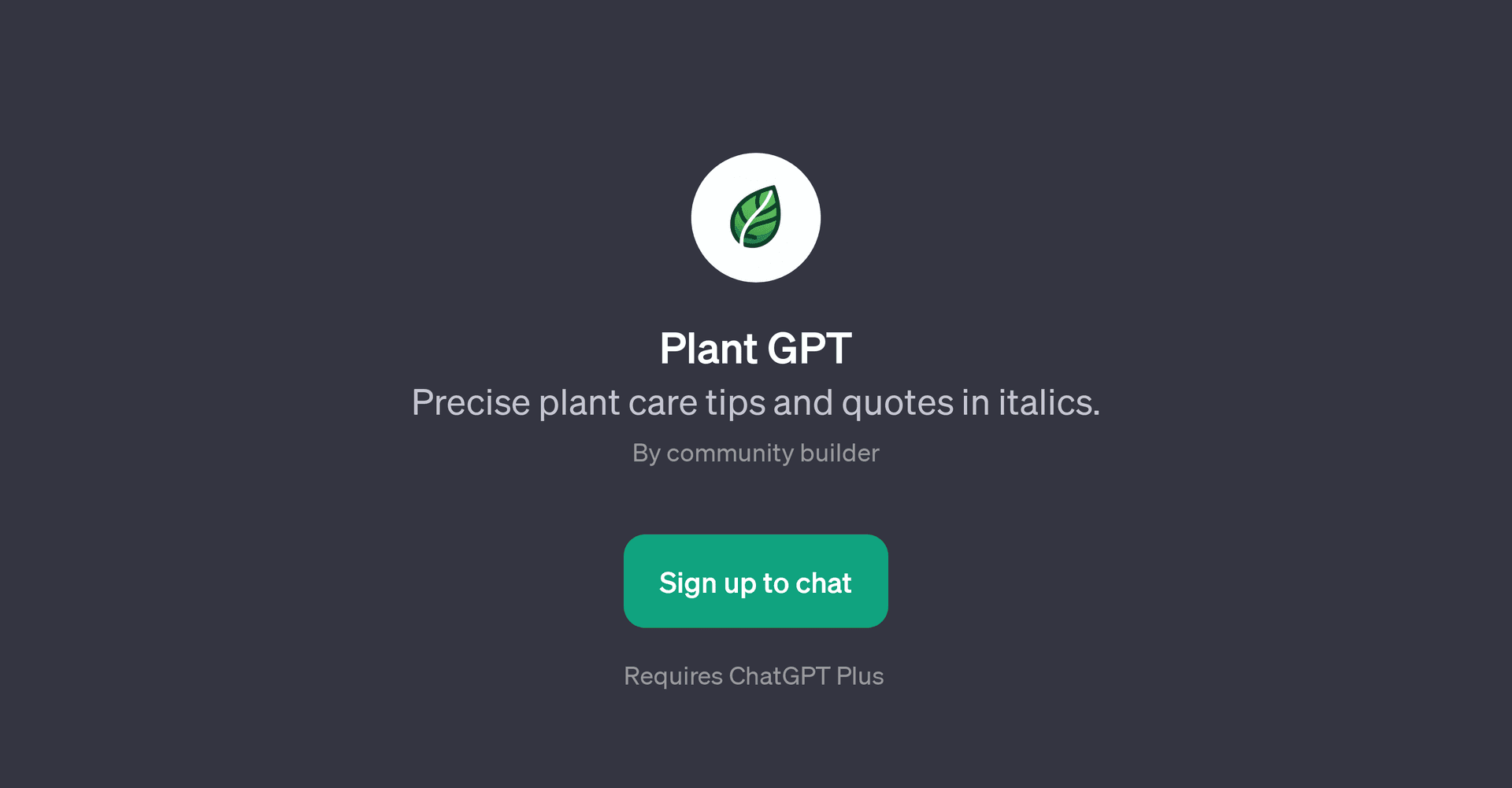 Plant GPT