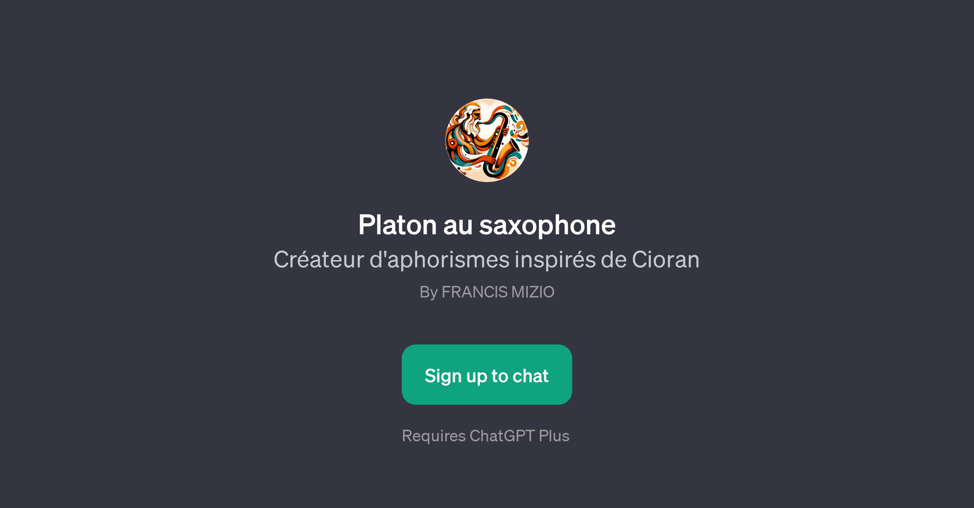 Platon au Saxophone
