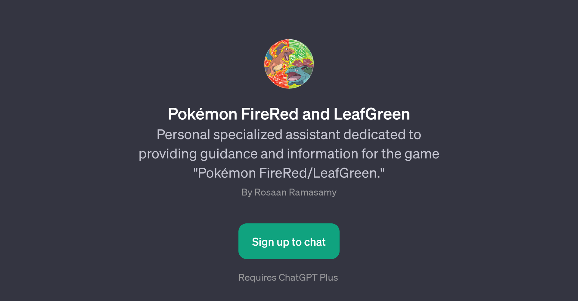 Pokmon FireRed and LeafGreen Personal Assistant