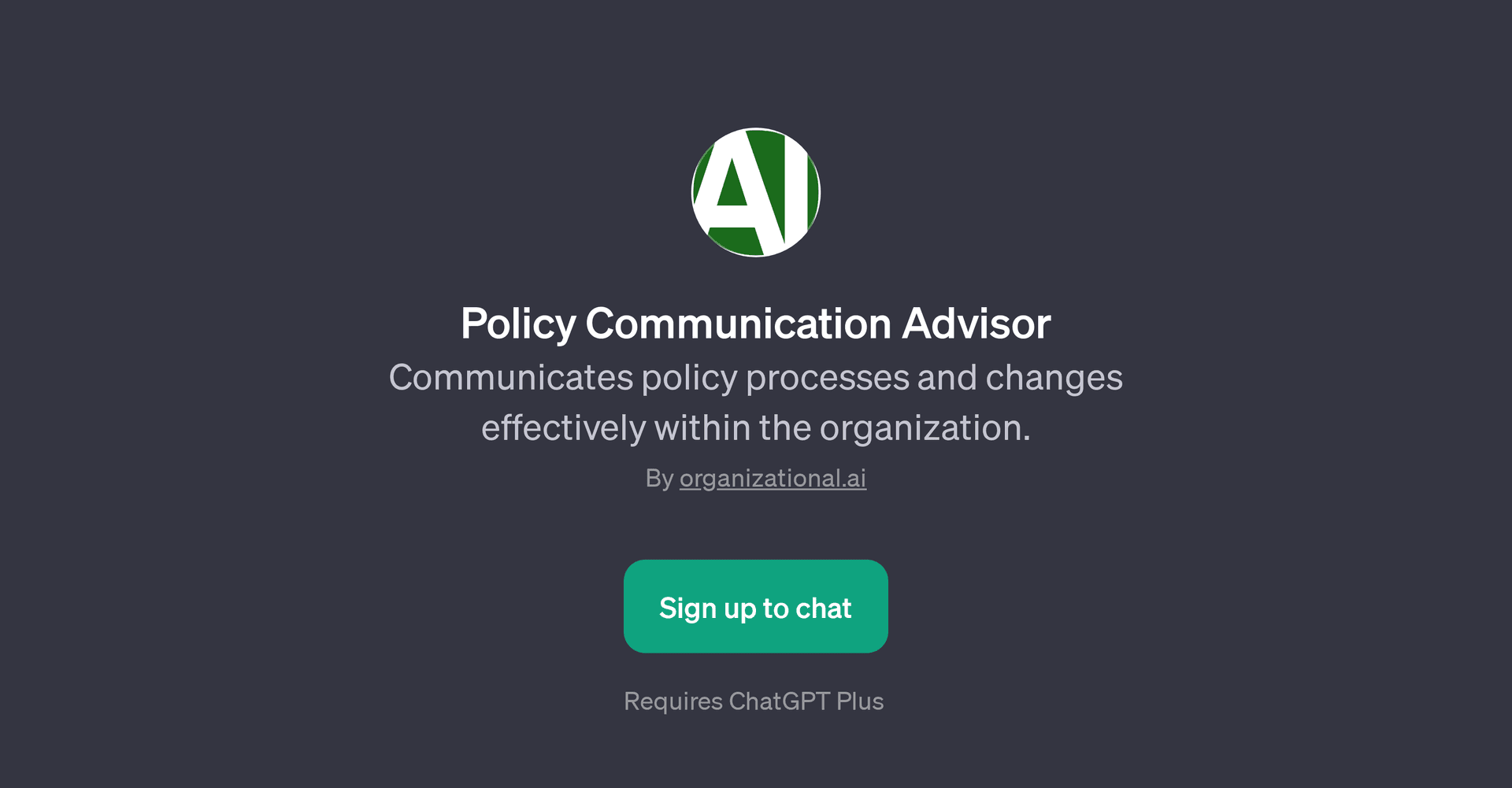 Policy Communication Advisor
