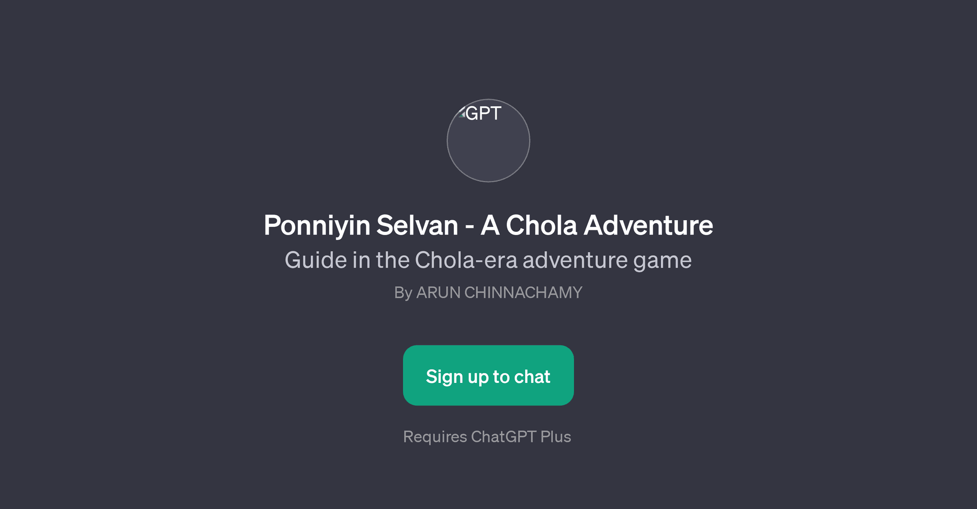 Ponniyin Selvan - A Chola Adventure