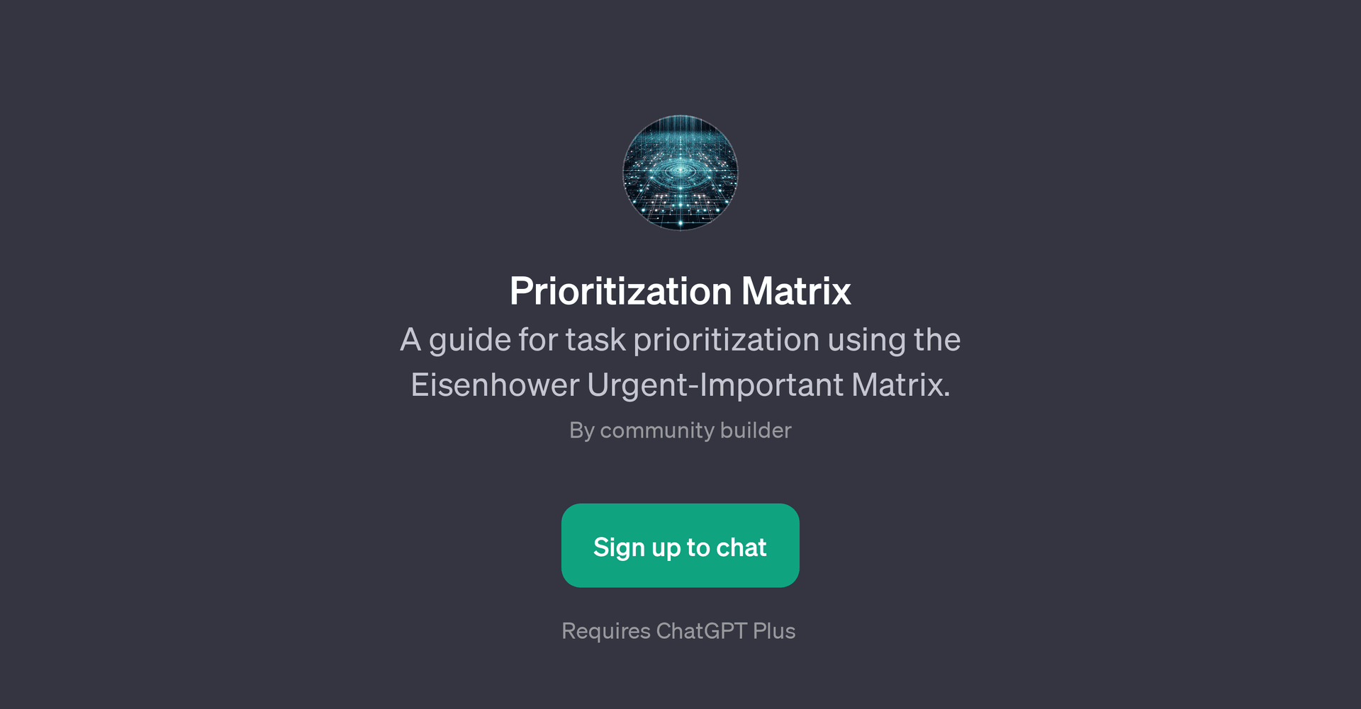Prioritization Matrix