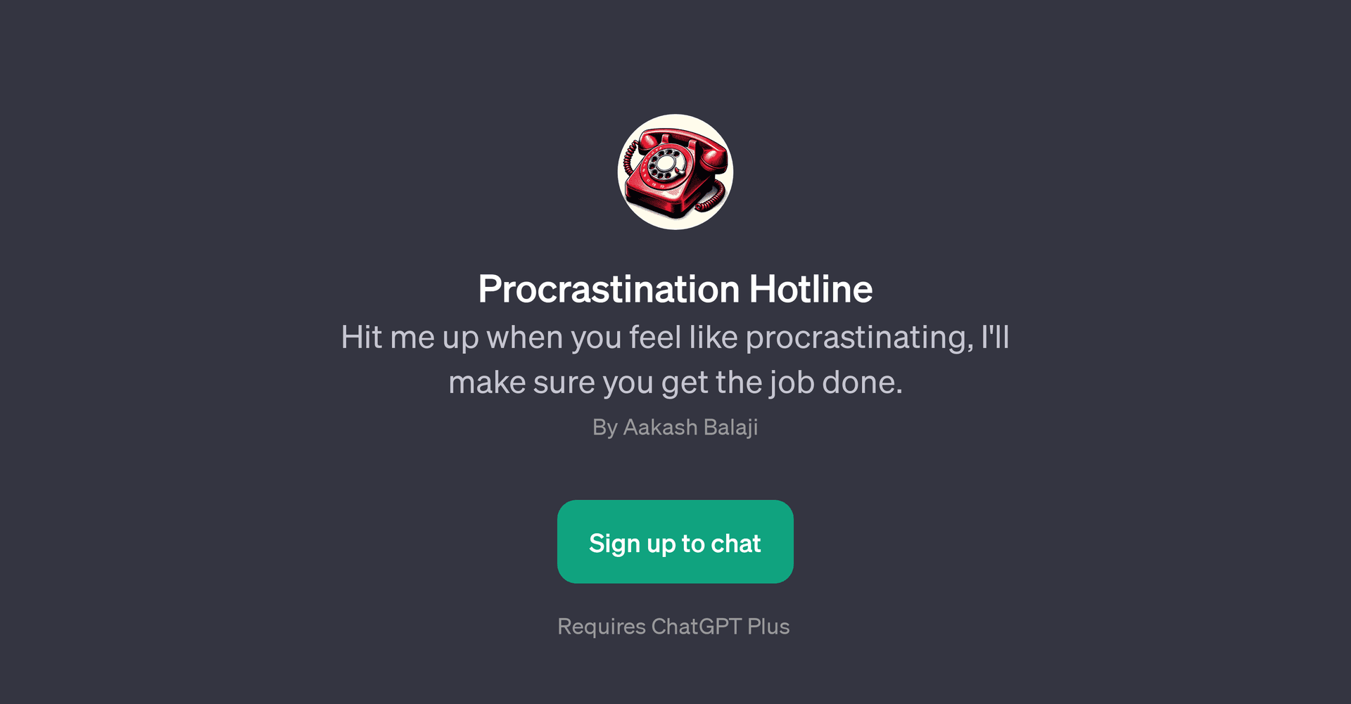 Procrastination Hotline
