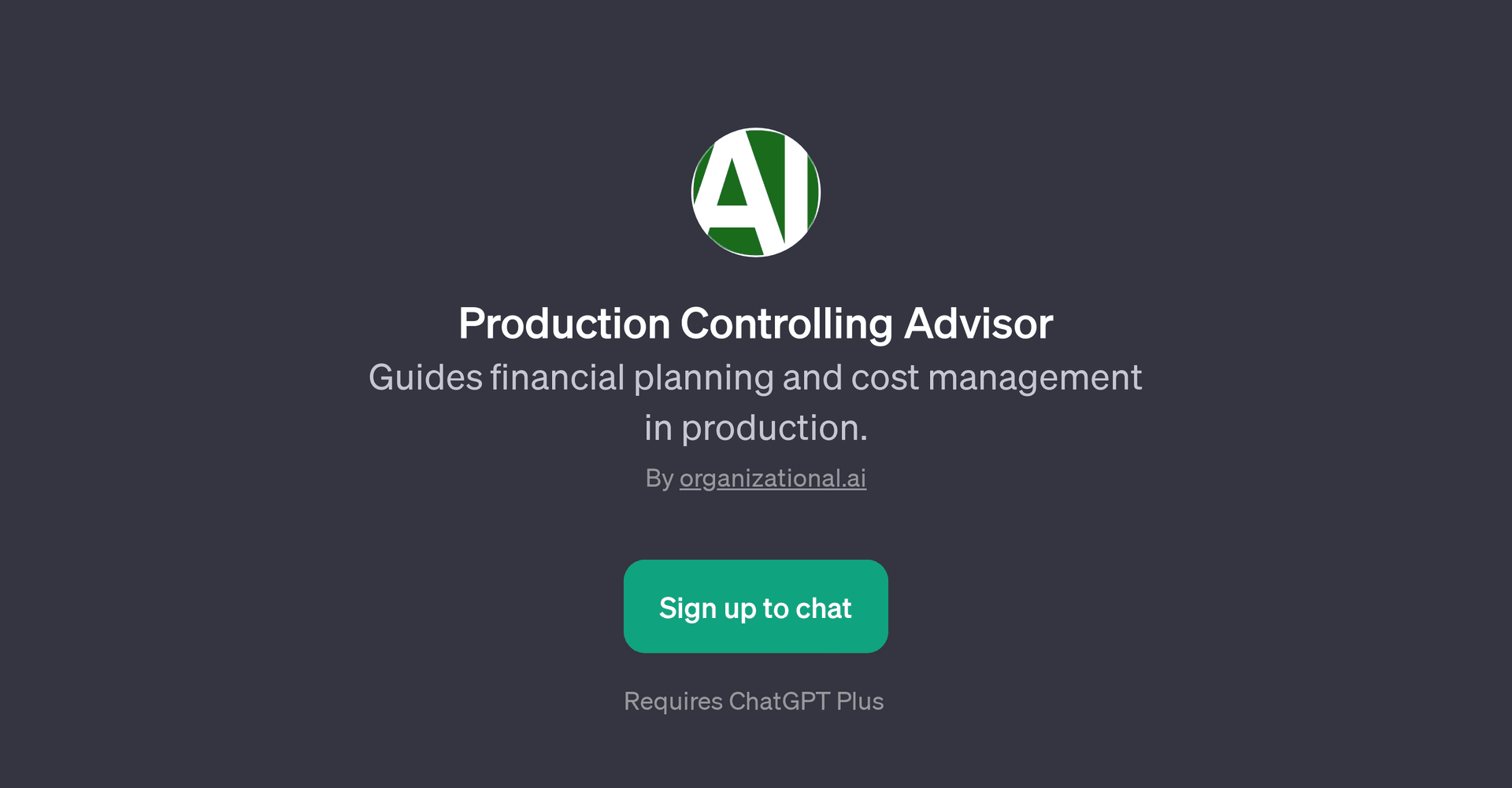 Production Controlling Advisor