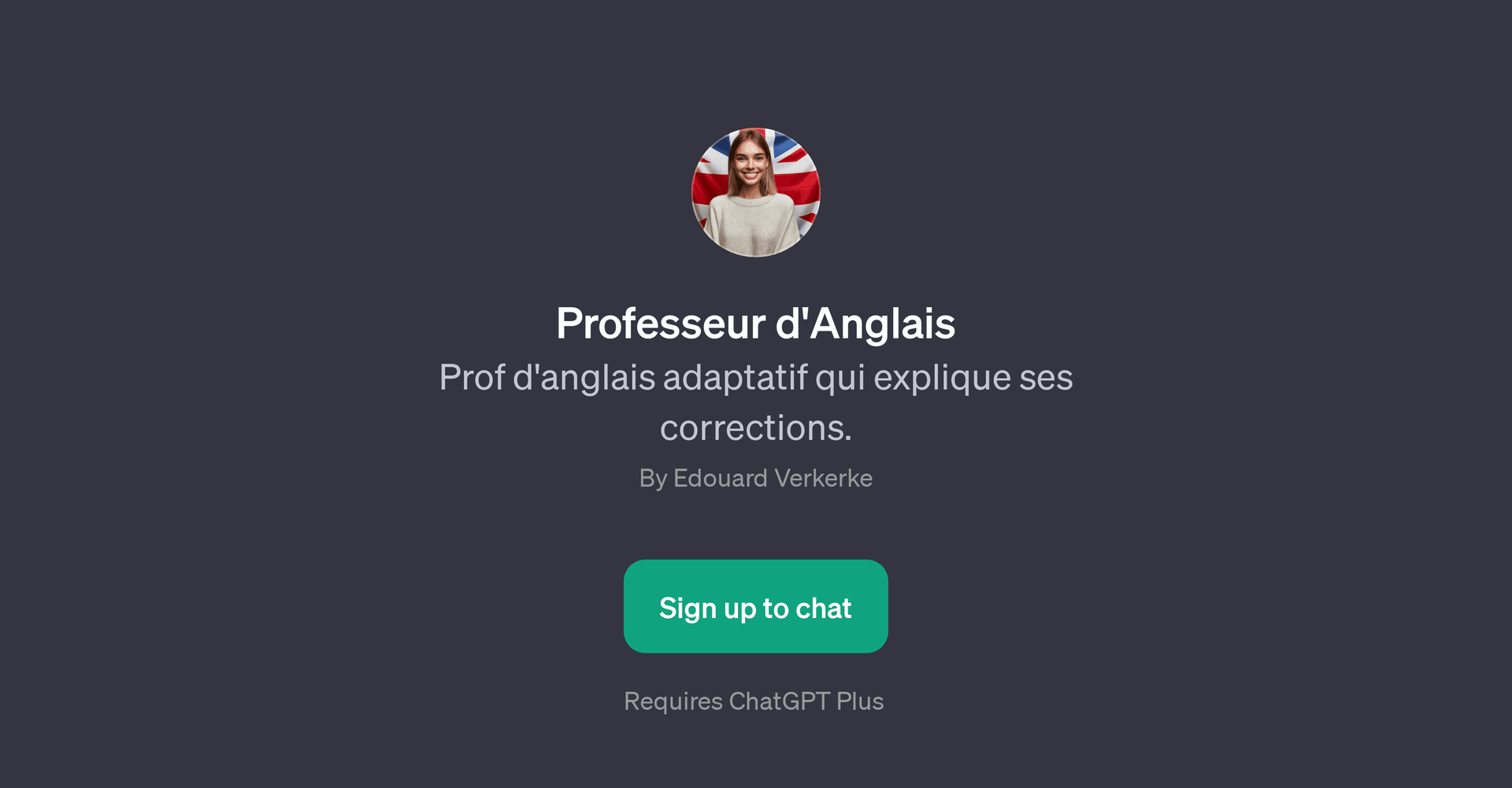 Professeur d'Anglais