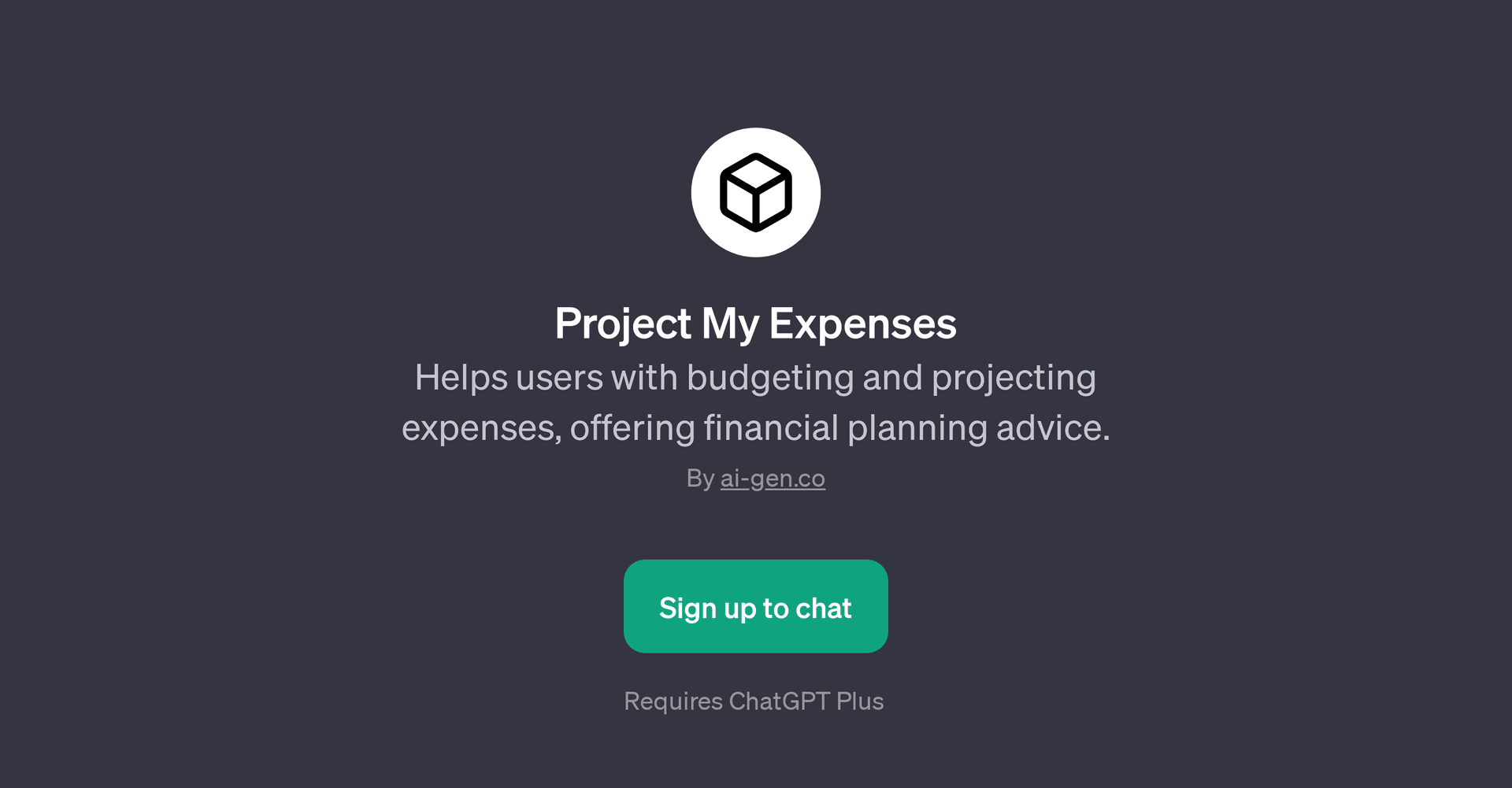 Project My Expenses