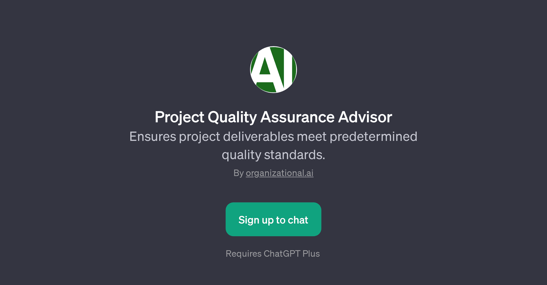 Project Quality Assurance Advisor