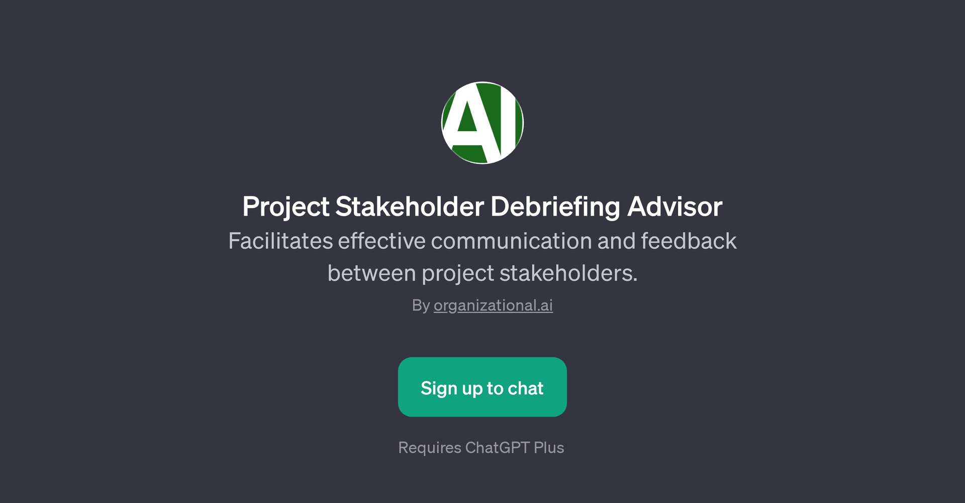 Project Stakeholder Debriefing Advisor