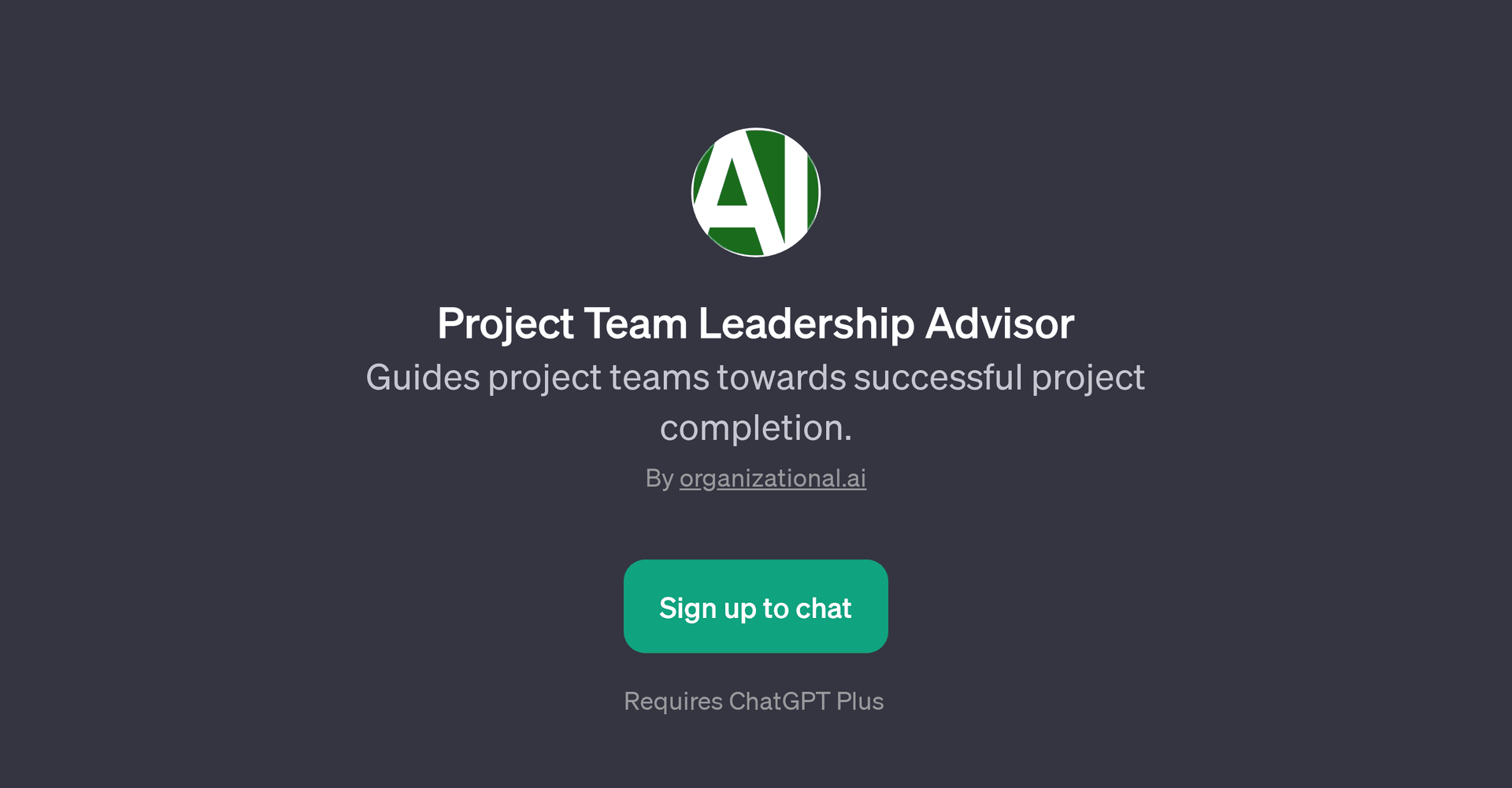 Project Team Leadership Advisor