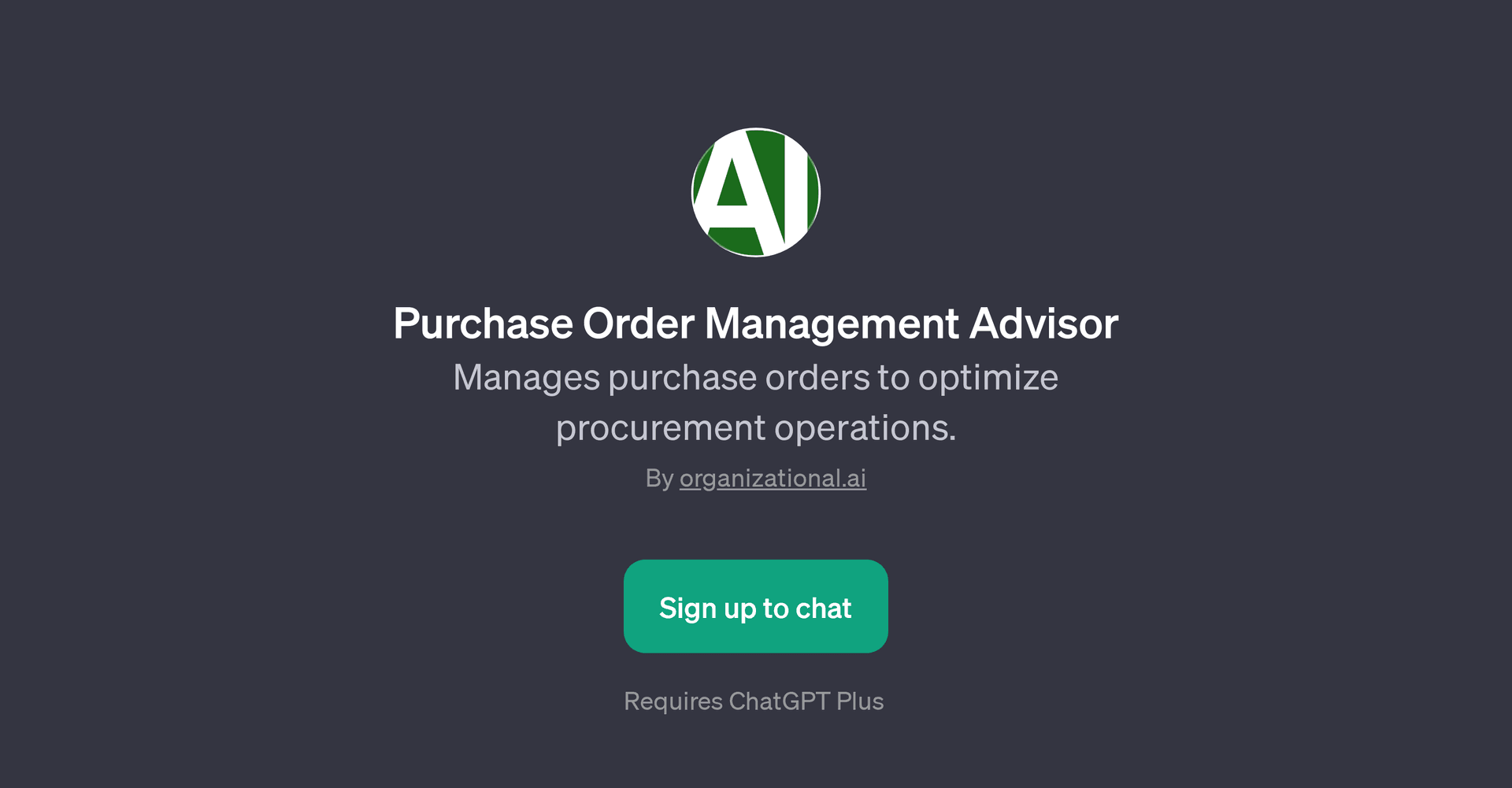 Purchase Order Management Advisor