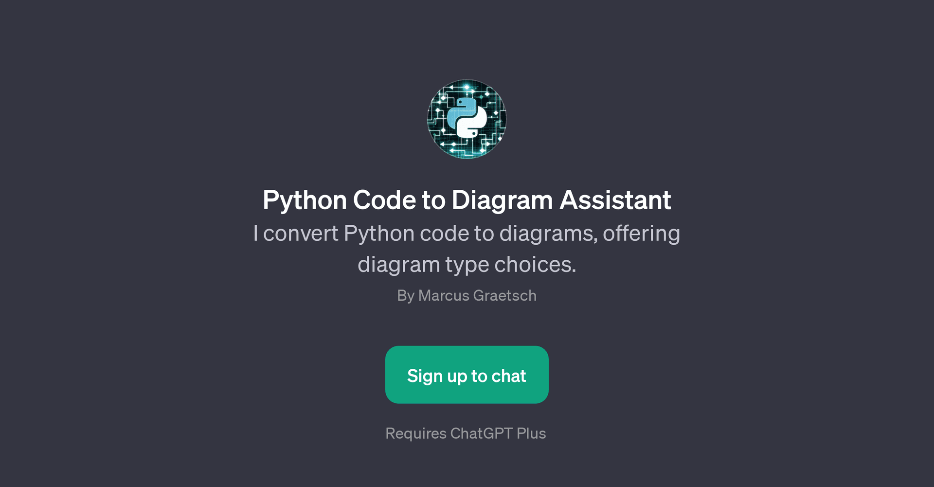 Python Code to Diagram Assistant