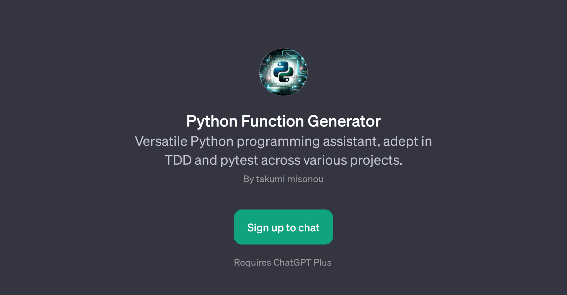 Python Function Generator