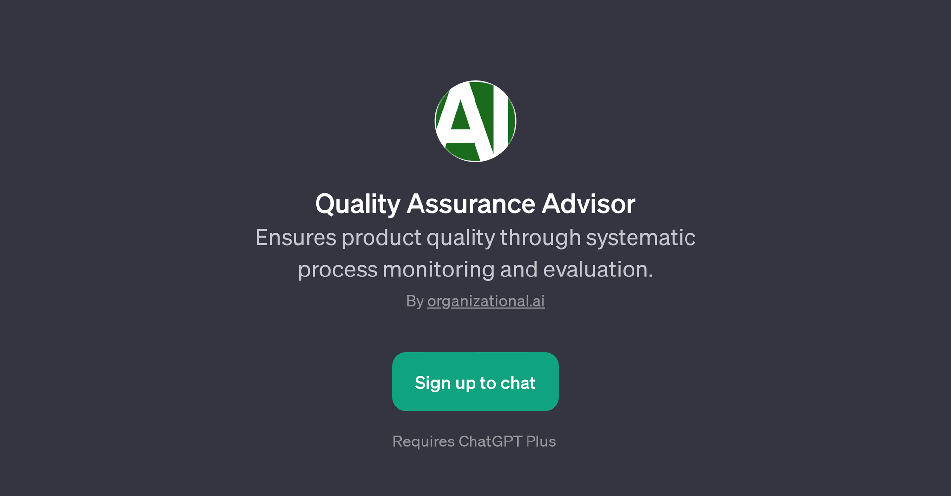 Quality Assurance Advisor