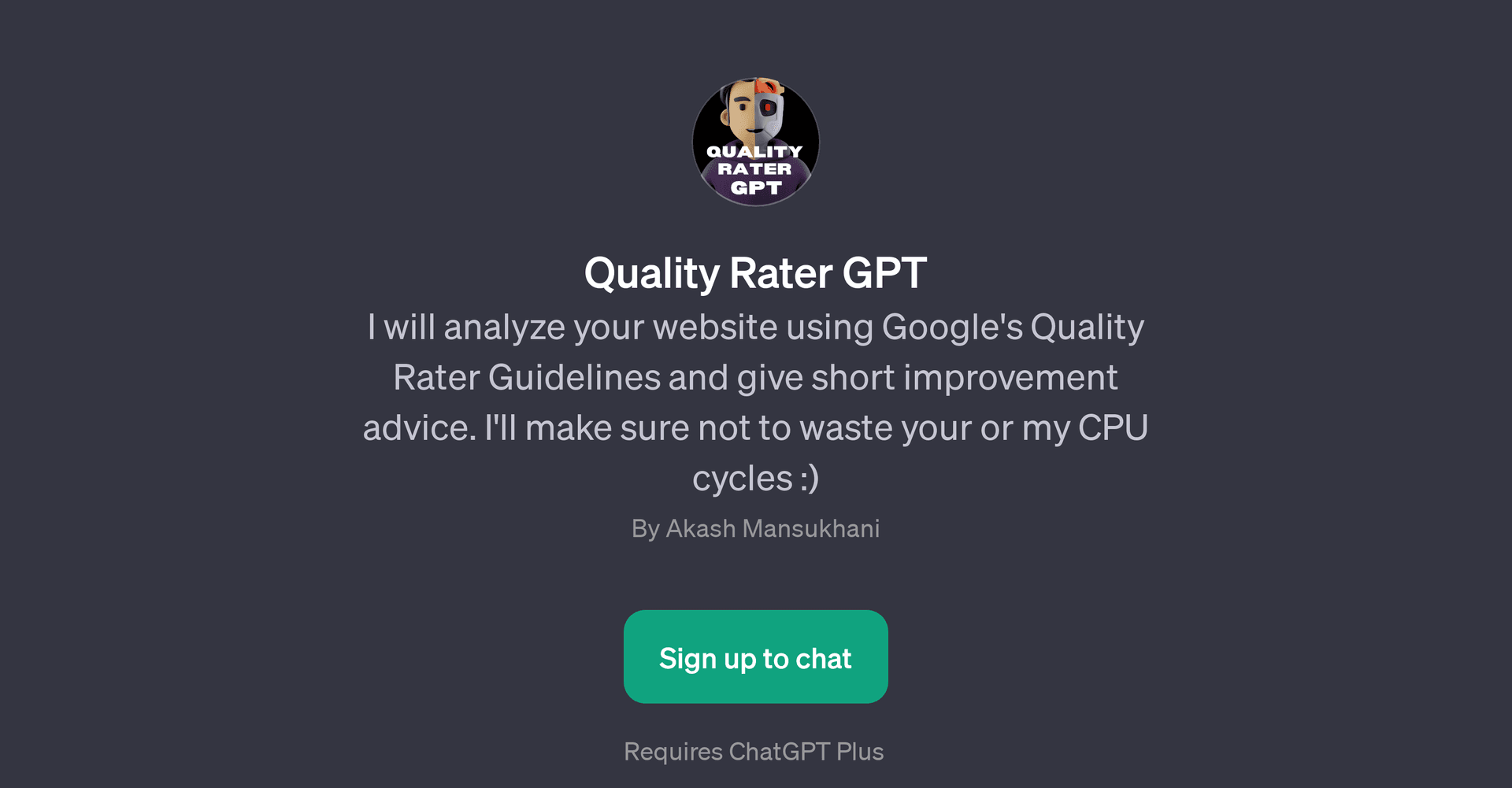 Quality Rater GPT
