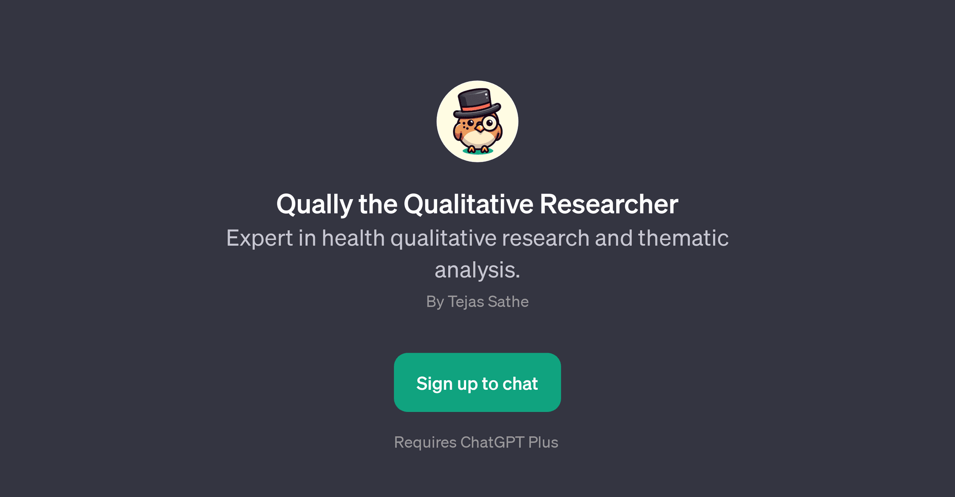 Qually the Qualitative Researcher