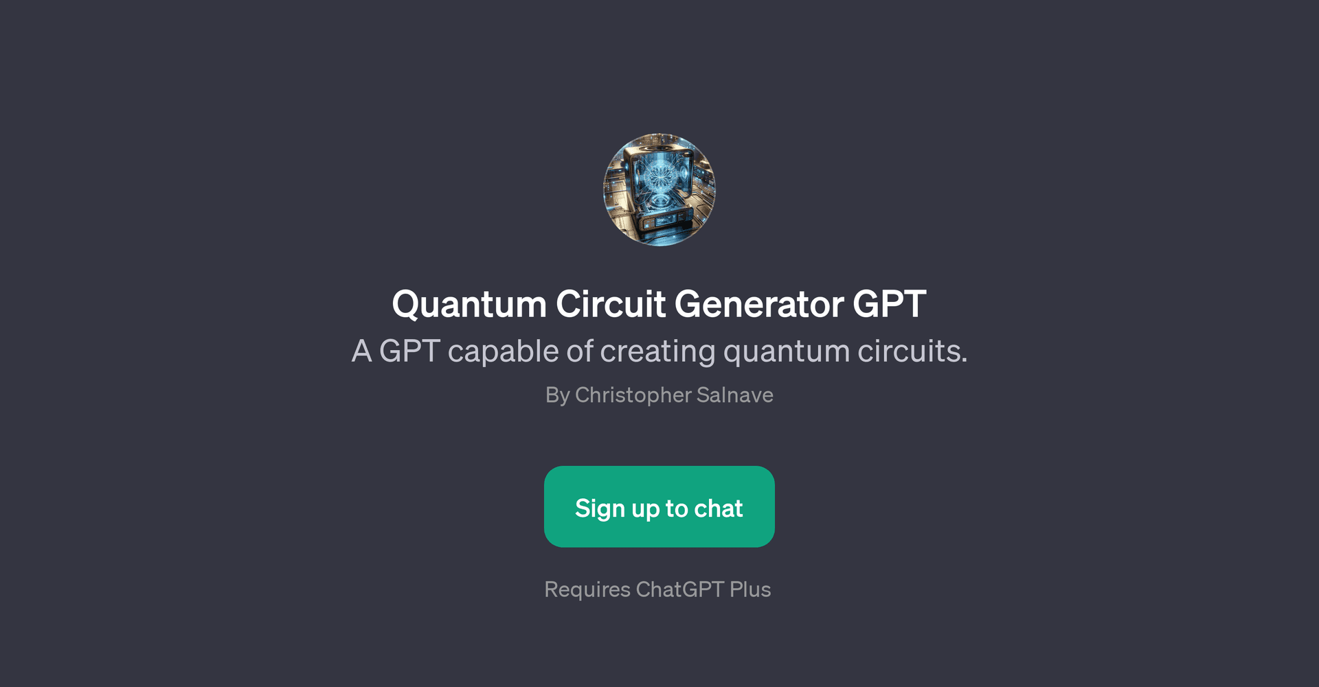 Quantum Circuit Generator GPT