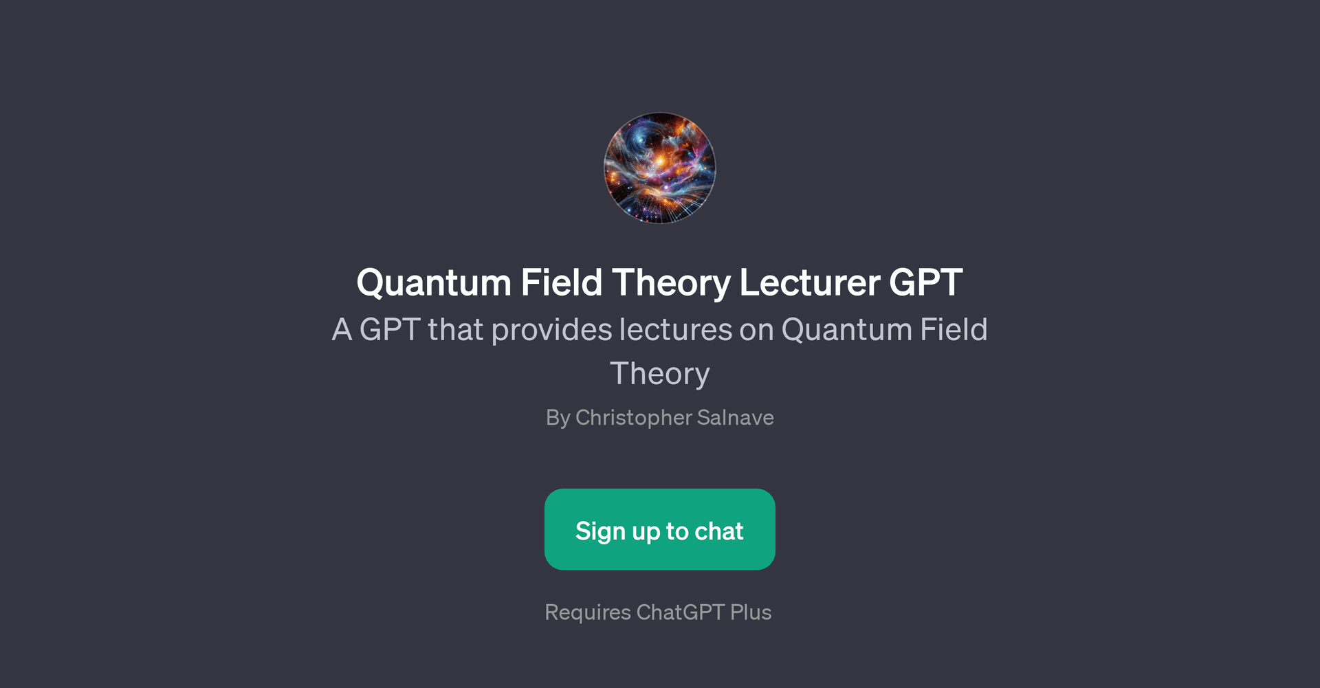 Quantum Field Theory Lecturer GPT