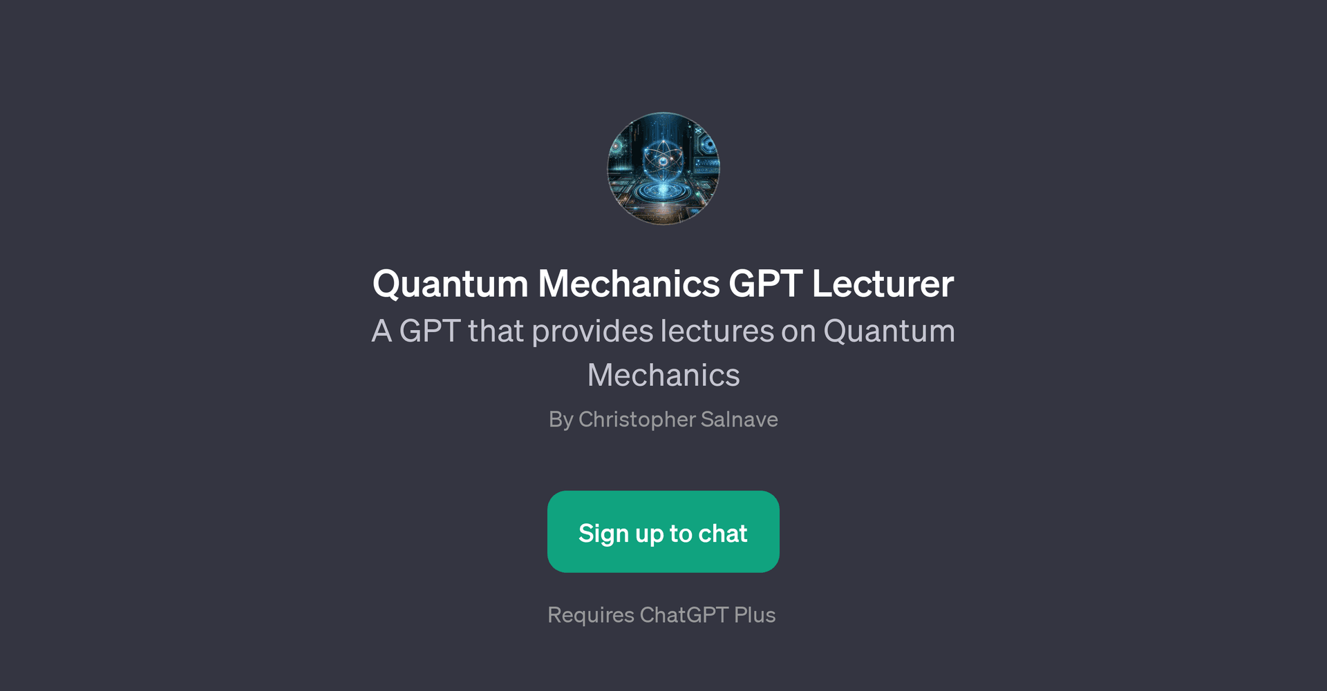 Quantum Mechanics GPT Lecturer