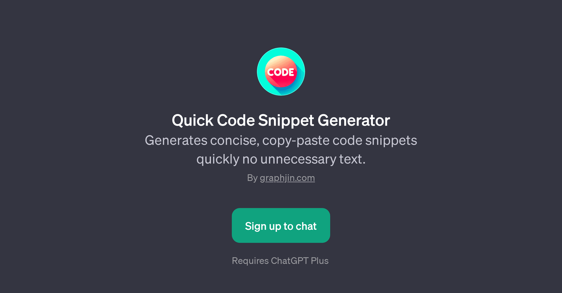 Quick Code Snippet Generator