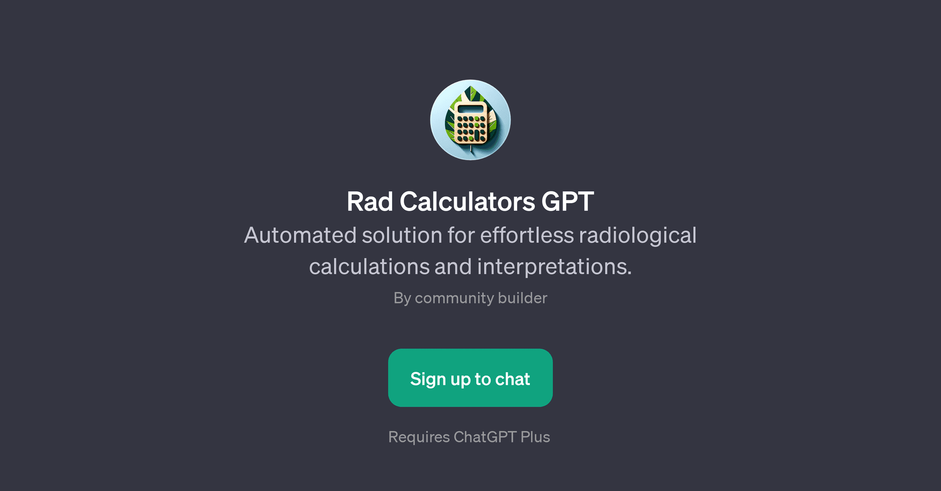 Rad Calculators GPT