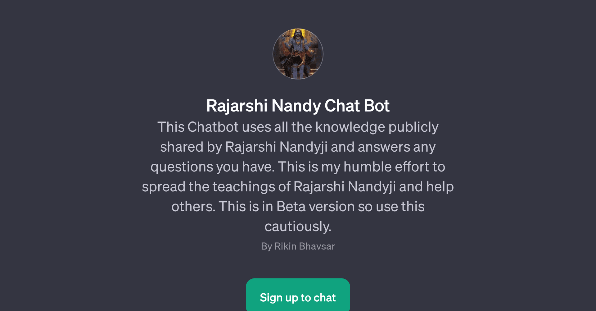 Rajarshi Nandy Chat Bot