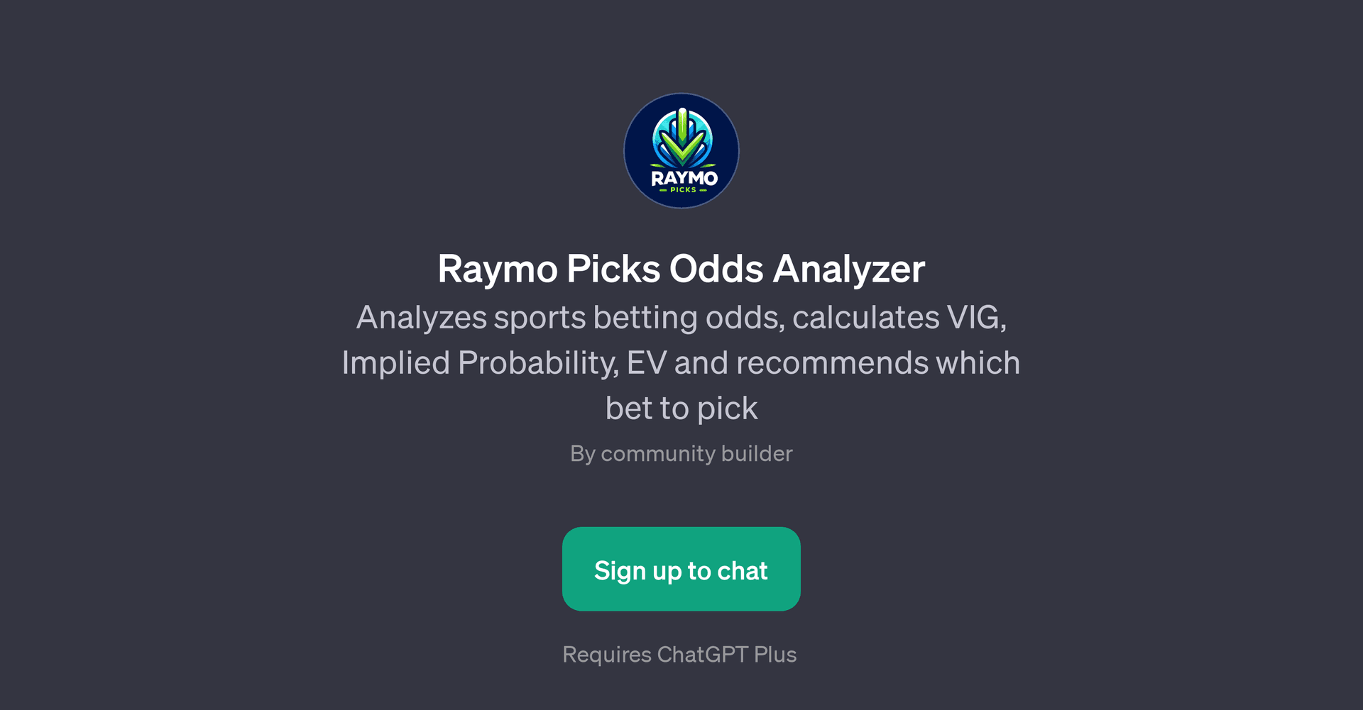 Raymo Picks Odds Analyzer