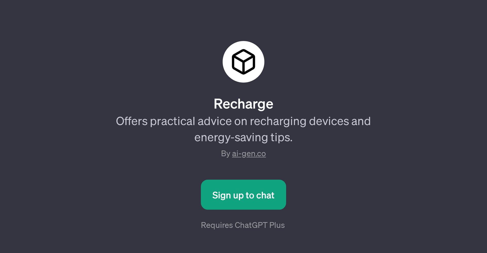 Recharge