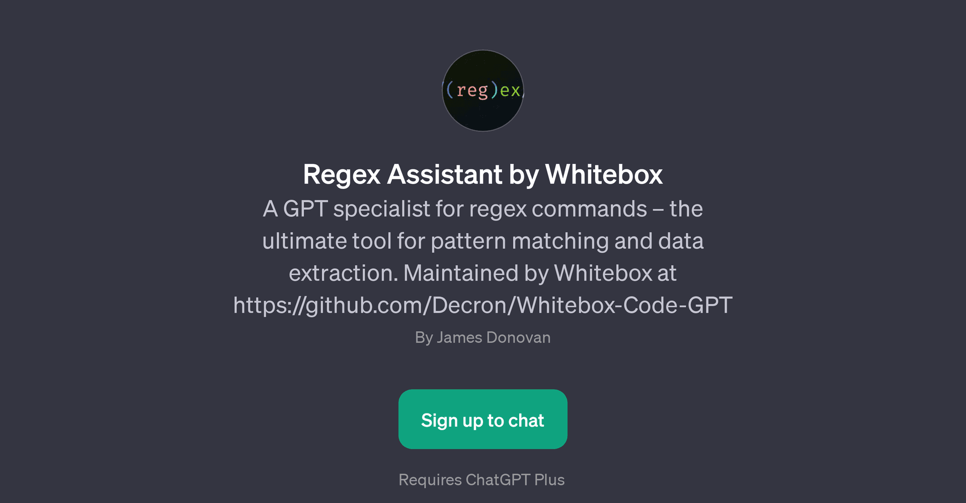 Regex Assistant by Whitebox