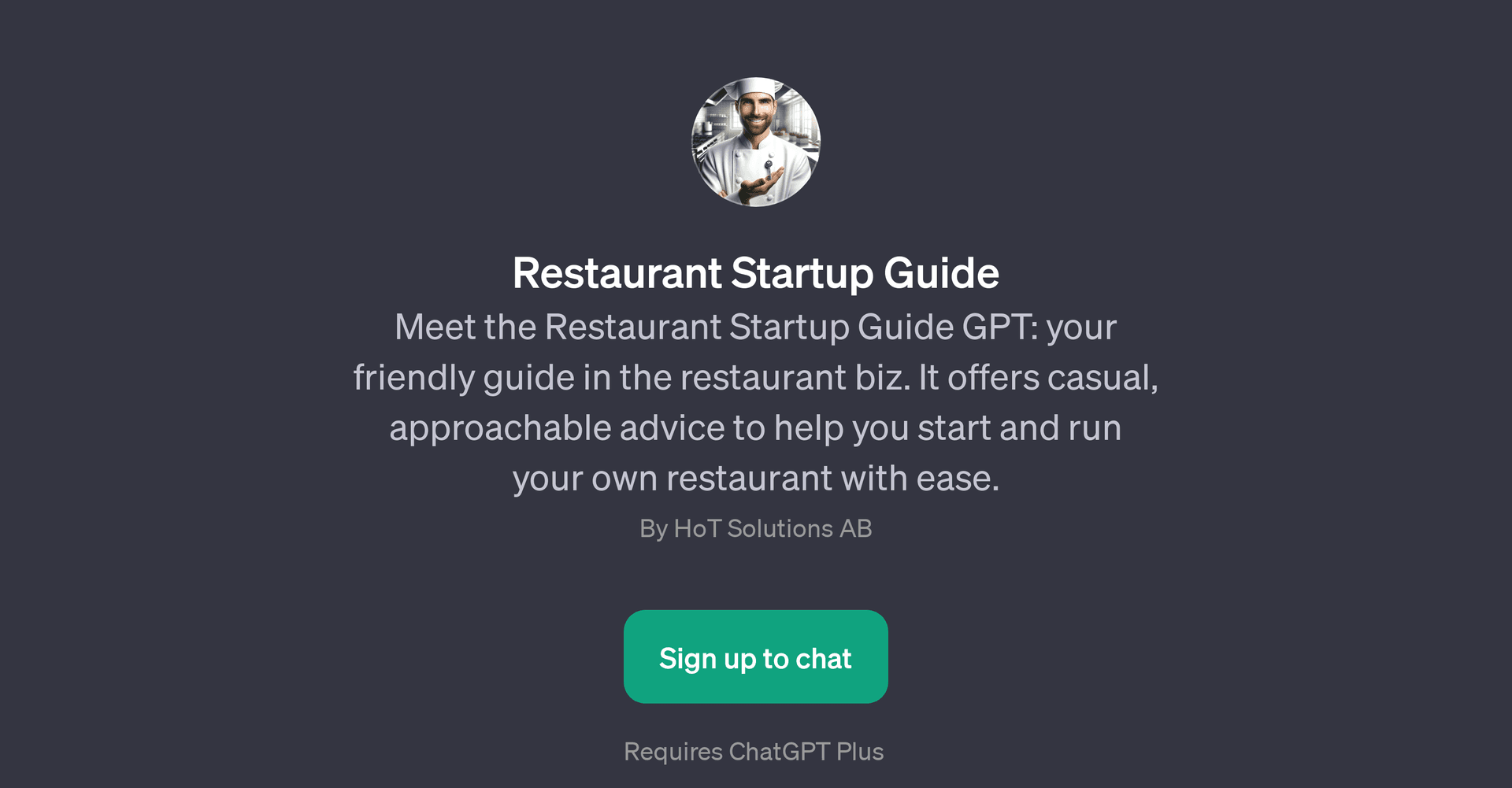 Restaurant Startup Guide GPT