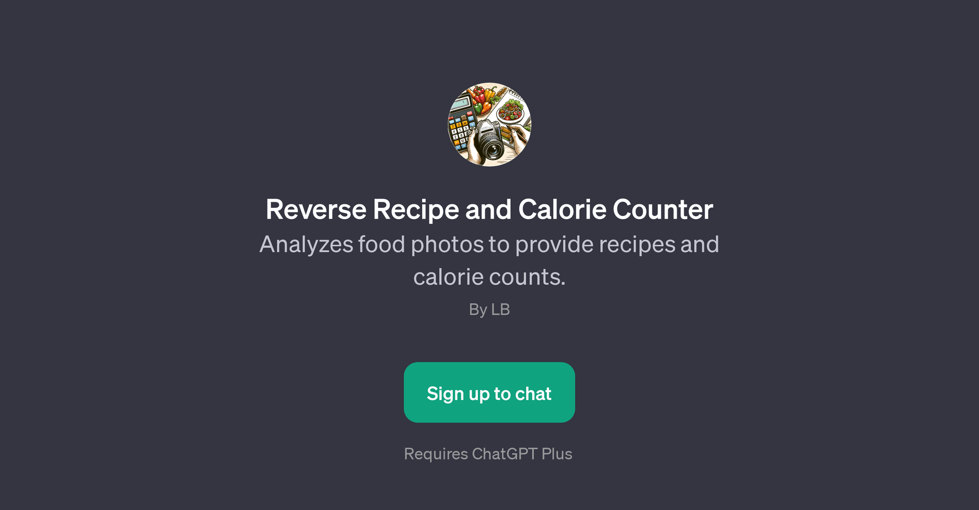 Reverse Recipe and Calorie Counter