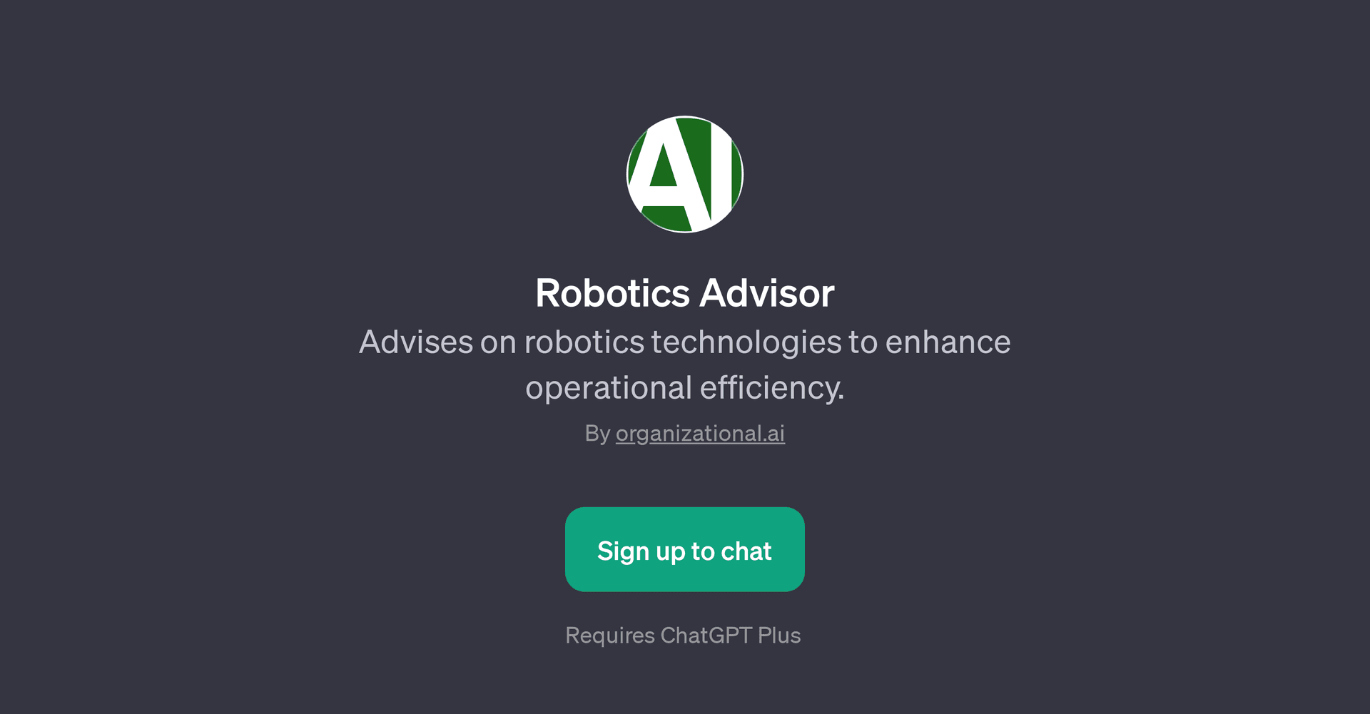 Robotics Advisor