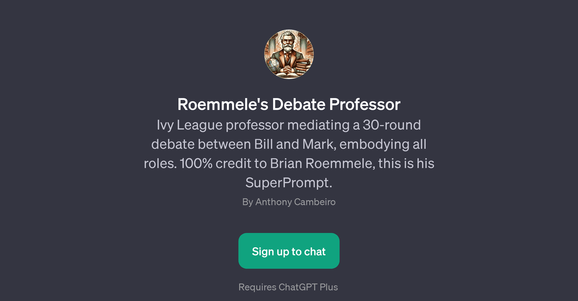 Roemmele's Debate Professor